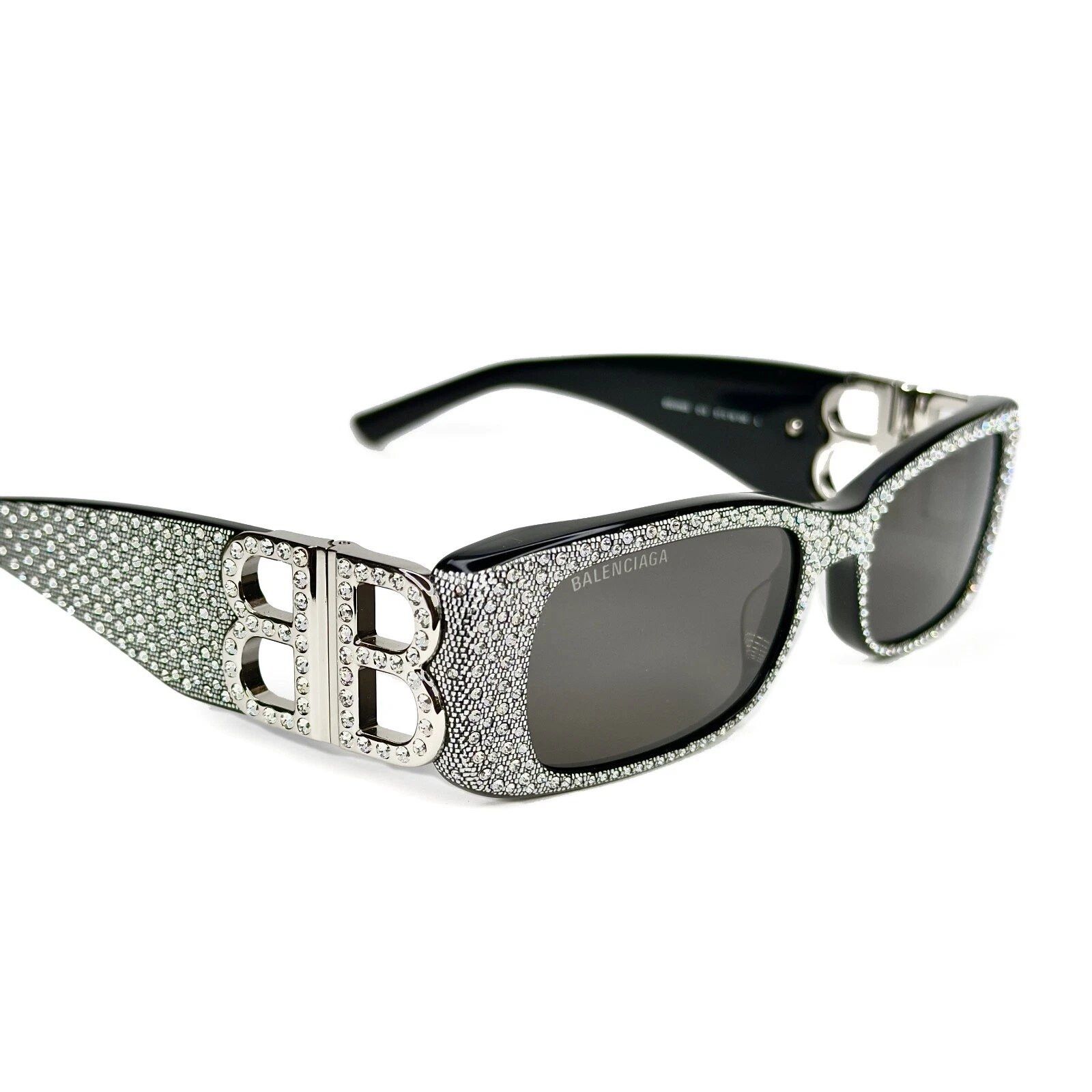 Balenciaga BALENCIAGA DYNASTY 0096 Black 013 Crystal BB Logo BB0096 Size ONE SIZE - 7 Thumbnail