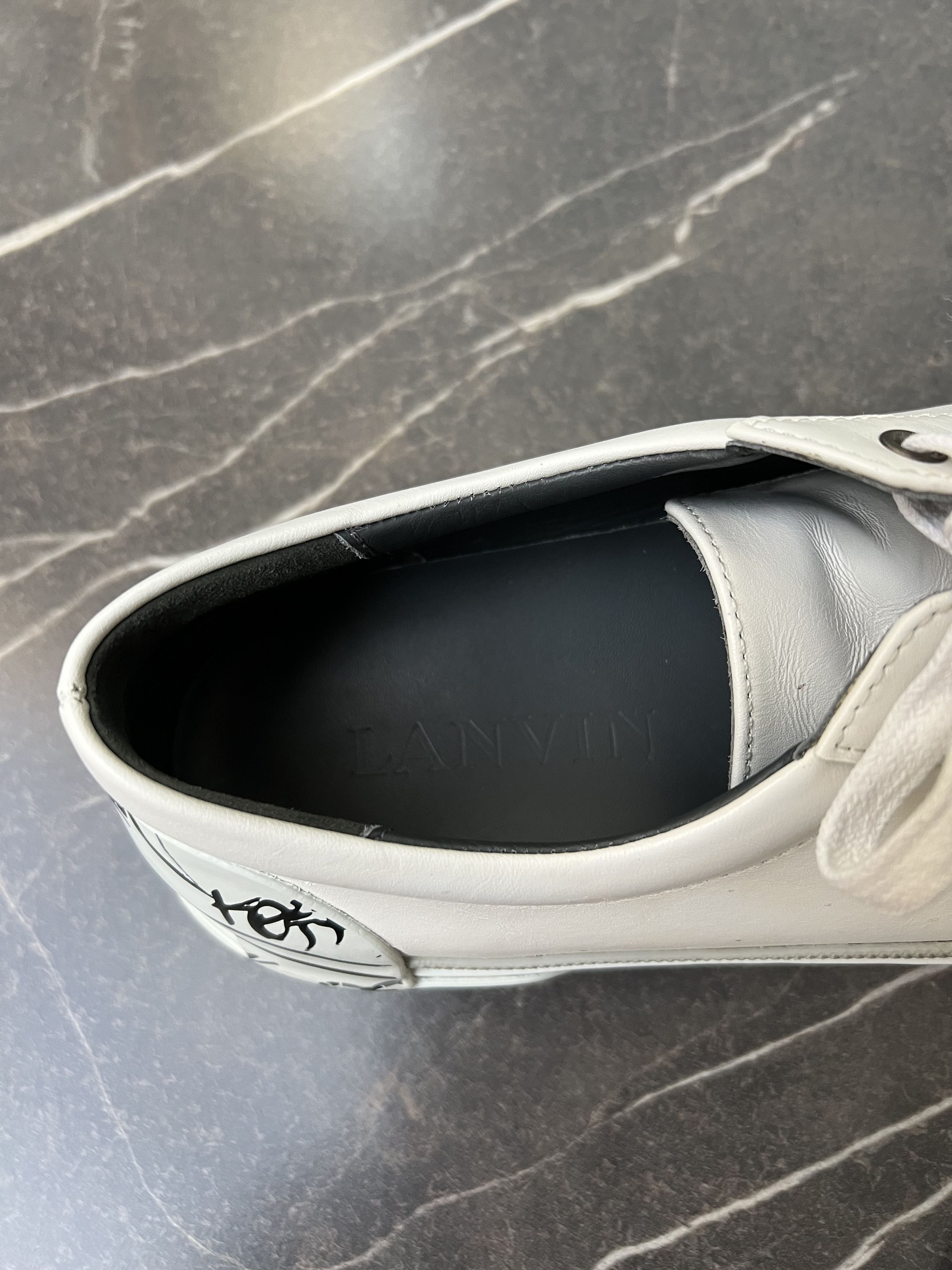 Lanvin Lanvin Leather Graffiti-Sole Derby Sneaker Size US 9 / EU 42 - 7 Thumbnail