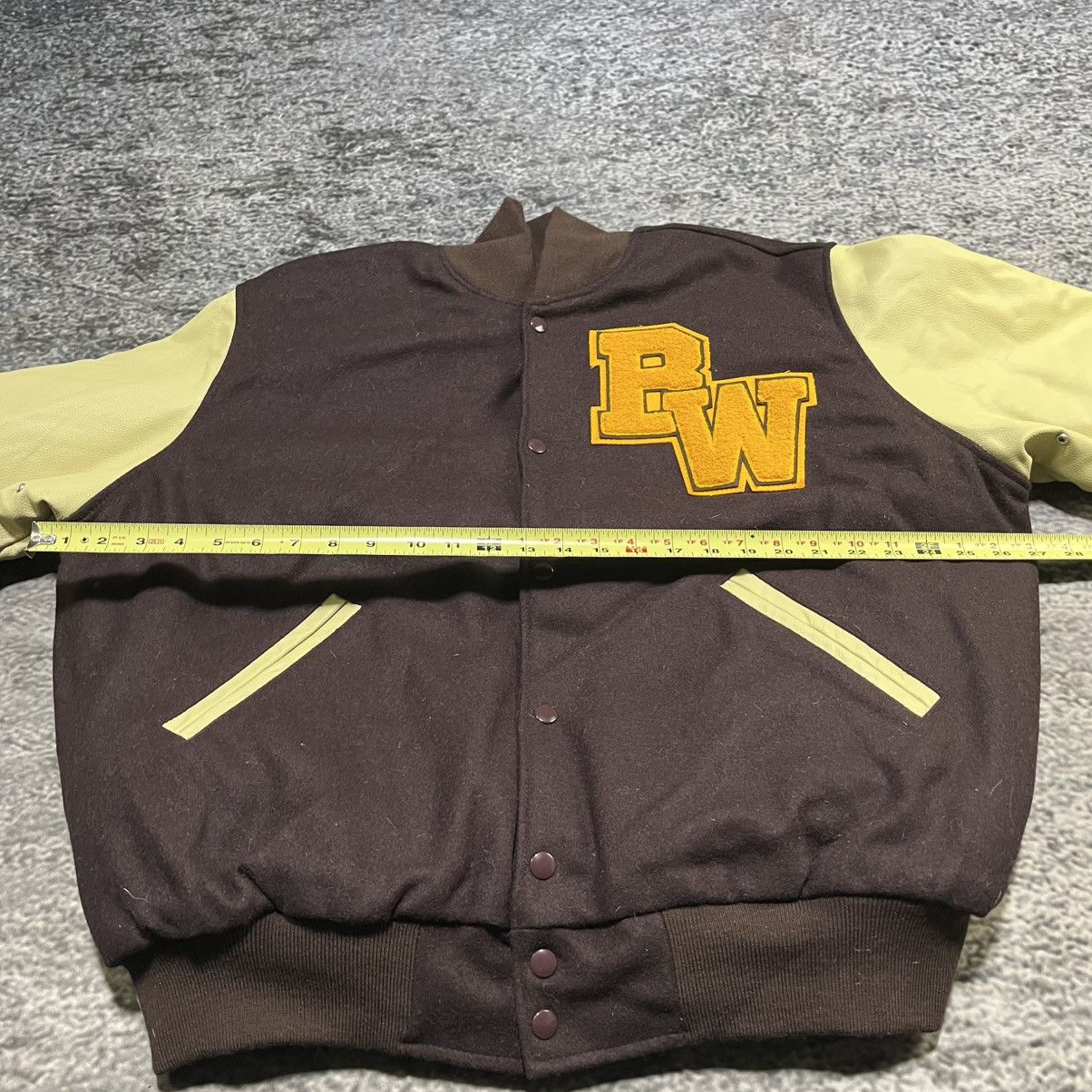 Vintage VINTAGE BALDWIN WALLACE LEATHER VARSITY JACKET SIZE MEDIUM Size US M / EU 48-50 / 2 - 8 Thumbnail