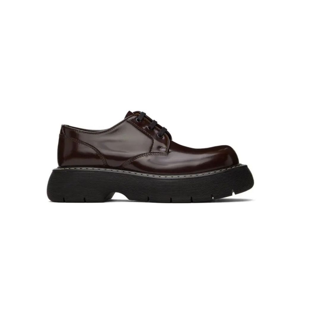 image of Bottega Veneta O1Loc1C0324 651259 Swell Lace Up Calfskin In Oxide Shoes, Men's
