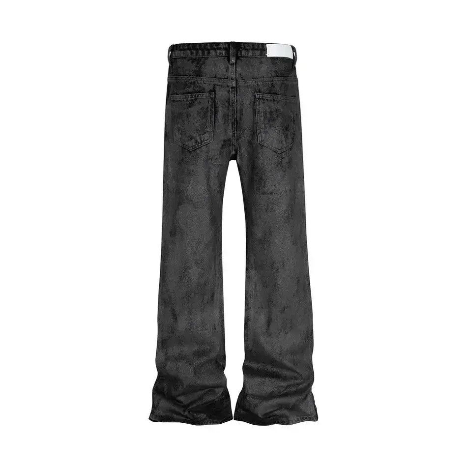 Japanese Brand Heavyweight washed and waxed micro flare hombre baggy jeans Size US 32 / EU 48 - 4 Thumbnail
