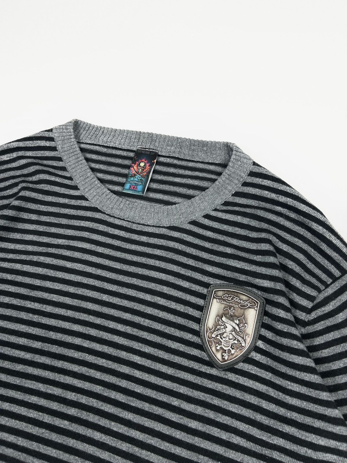 Christian Audigier × Ed Hardy × Von Dutch Ed hardy striped rare sweater Size US XL / EU 56 / 4 - 5 Thumbnail