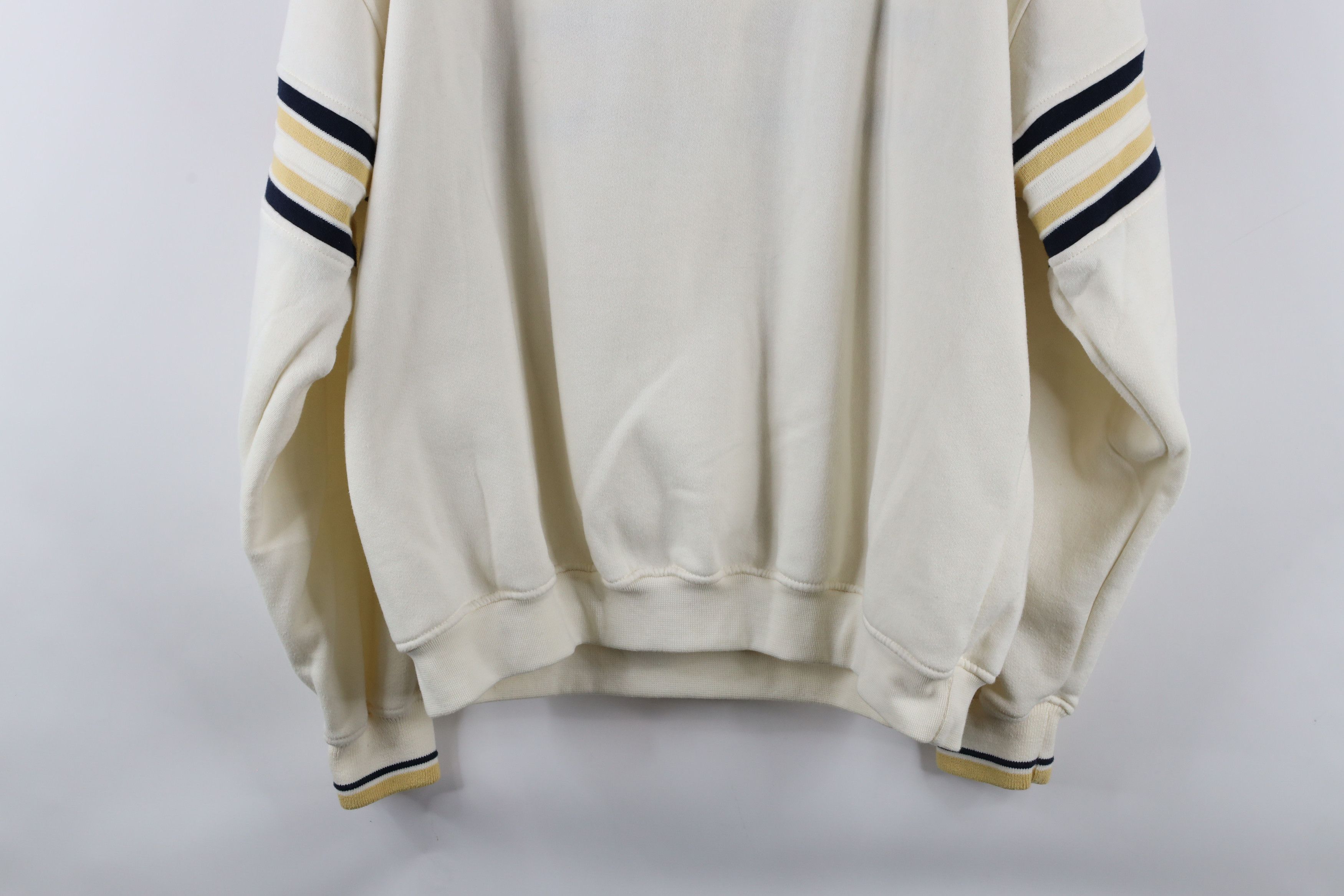 Vintage Vintage 90s Maumee Bay Half Zip Pullover Sweatshirt Cream Size US L / EU 52-54 / 3 - 13 Thumbnail