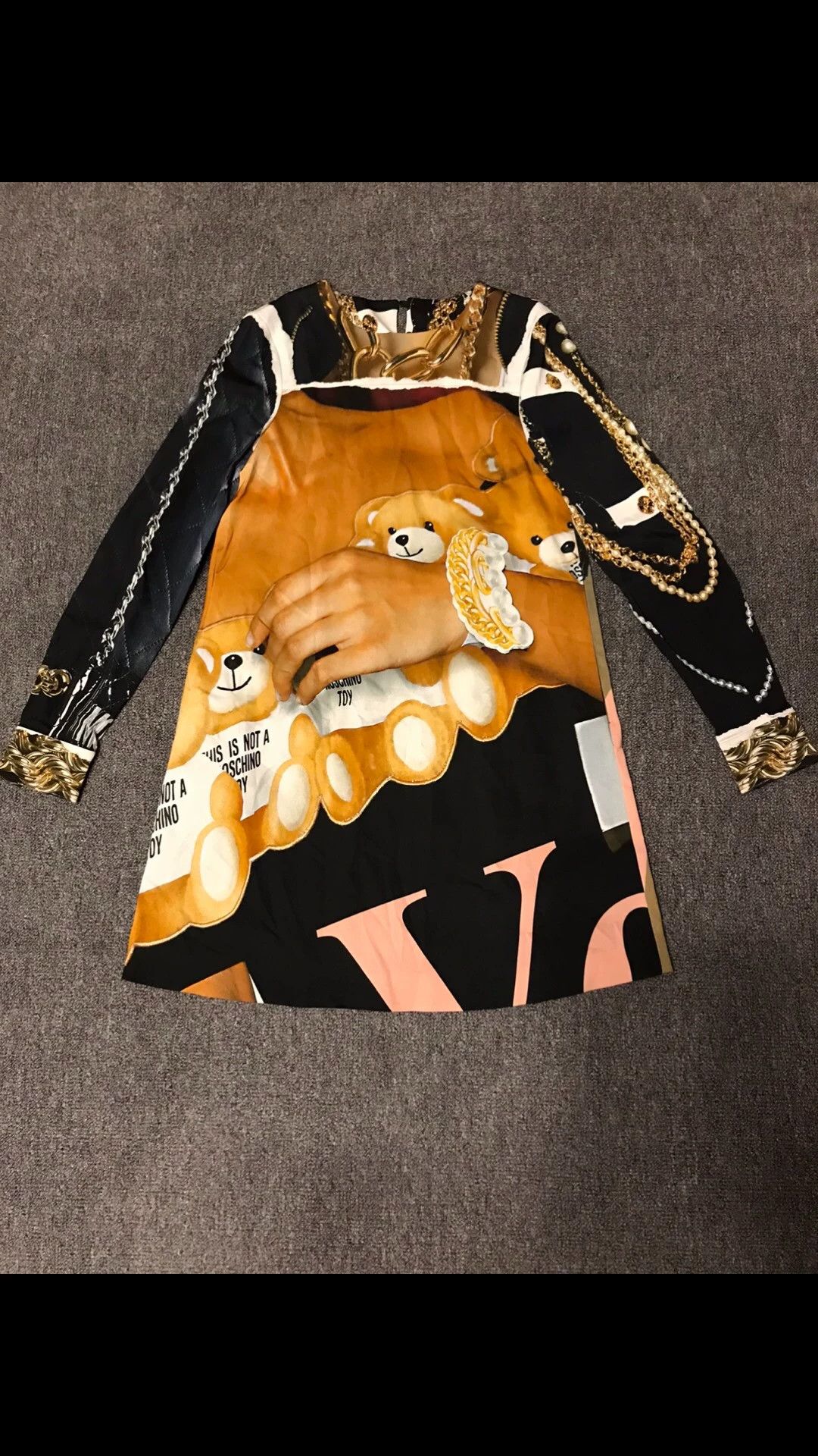 Moschino Moschino Teddy Bear Drapey Dress New 38 Size XS / US 0-2 / IT 36-38 - 3 Thumbnail