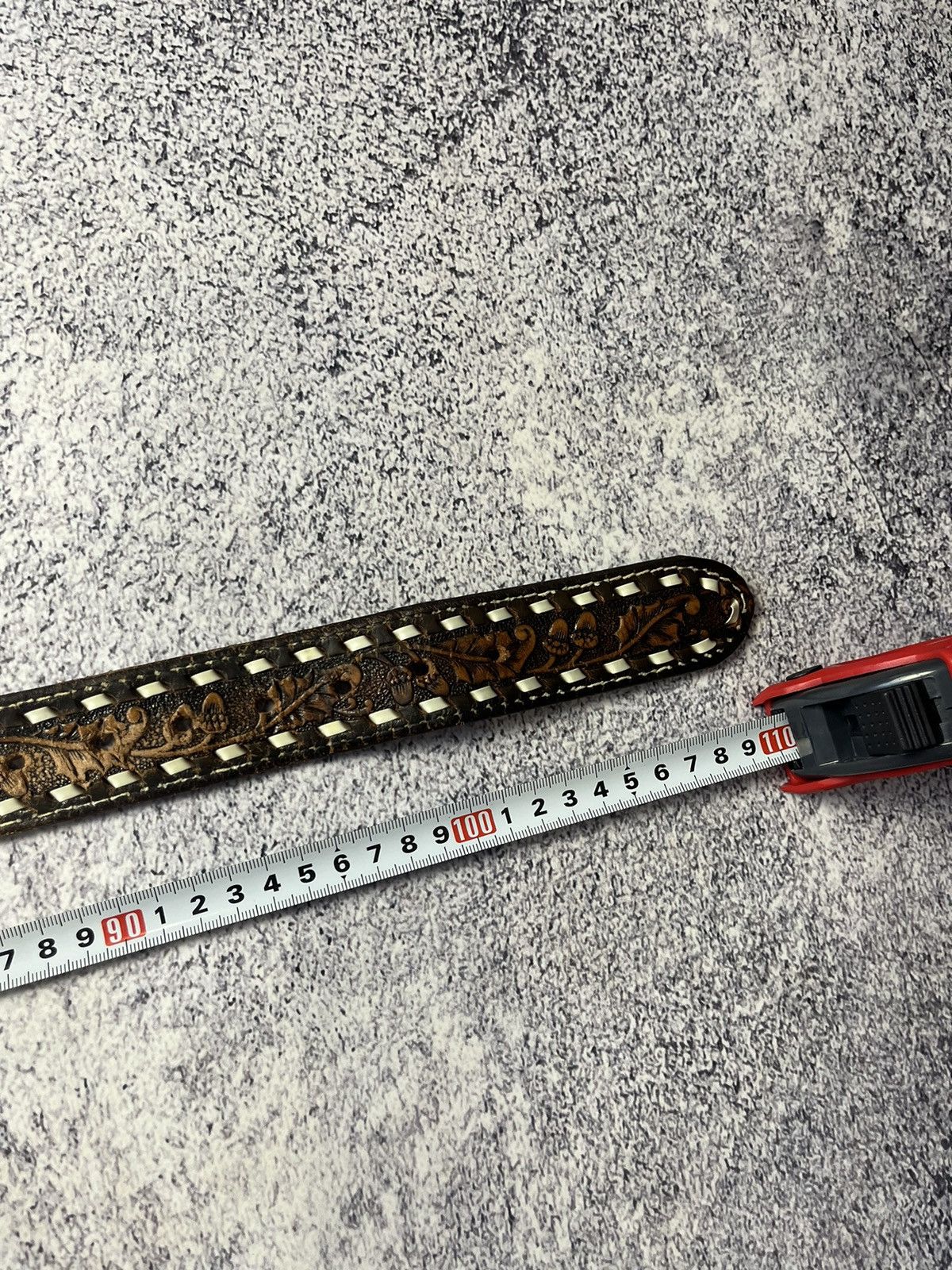 Leather Men’s Vintage Leather Belt Y2K Size ONE SIZE - 21 Thumbnail