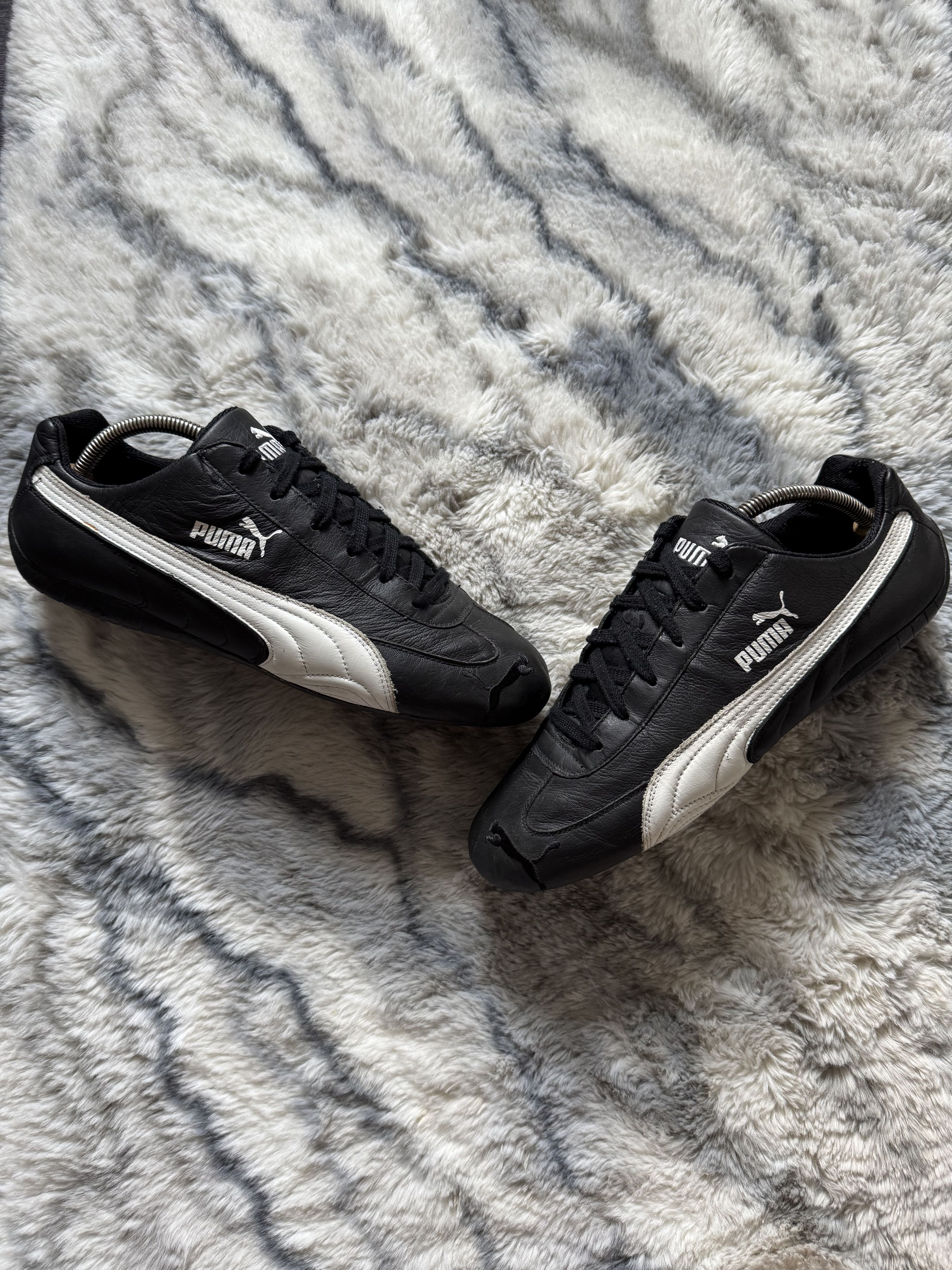 Vintage Puma Speedcat Low Top Black Leather Sneakers Rare