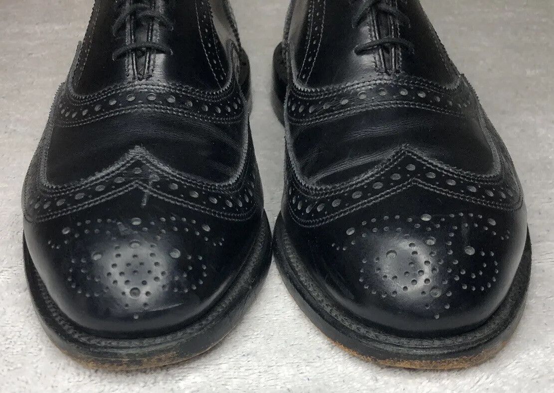 Allen Edmonds Allen Edmonds "BROADSTREET" Black Leather Brogue Men's 10E Size US 10 / EU 43 - 7 Thumbnail