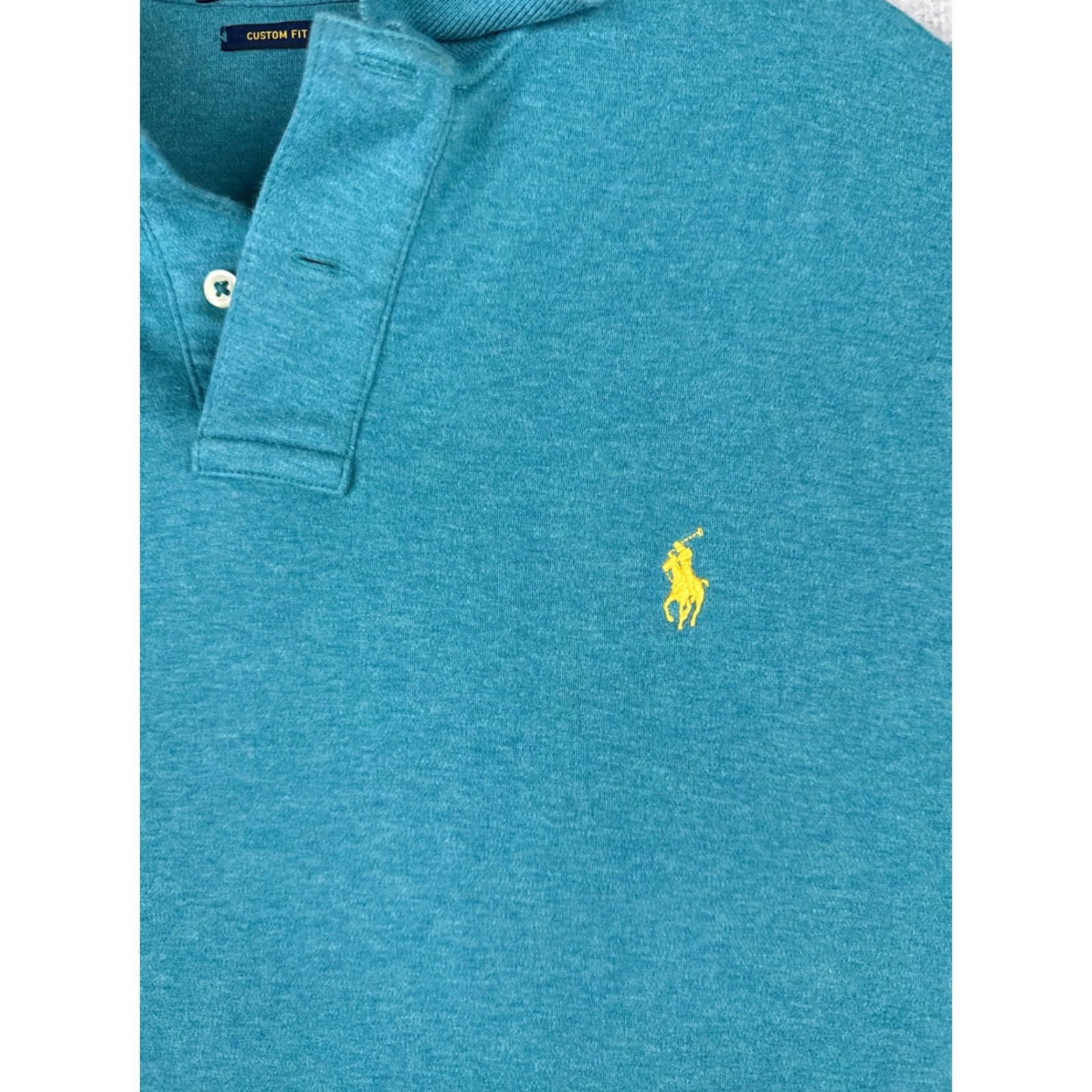 Ralph Lauren Ralph Lauren Polo Shirt Men Large Blue 100% Cotton Custom Fit Short Sleeve Slim Fit Mens Classic Polo Shirt 40" Chest Blue Size US L / EU 52-54 / 3 - 6 Thumbnail