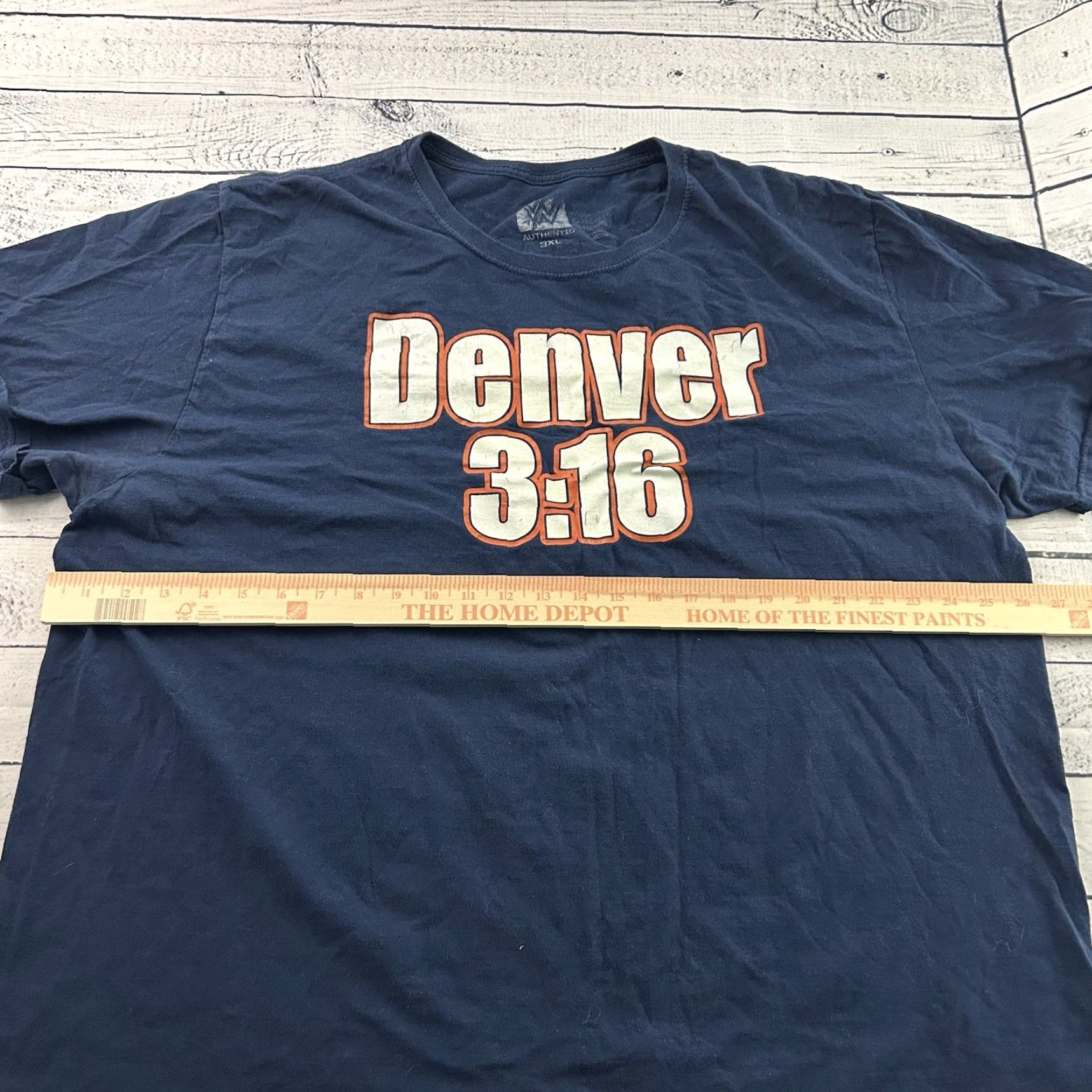 Vintage WWE Stone Cold Steve Austin Denver 3:16 Short Sleeve T Shirt Mens 3XL Blue Size US XXL / EU 58 / 5 - 4 Thumbnail