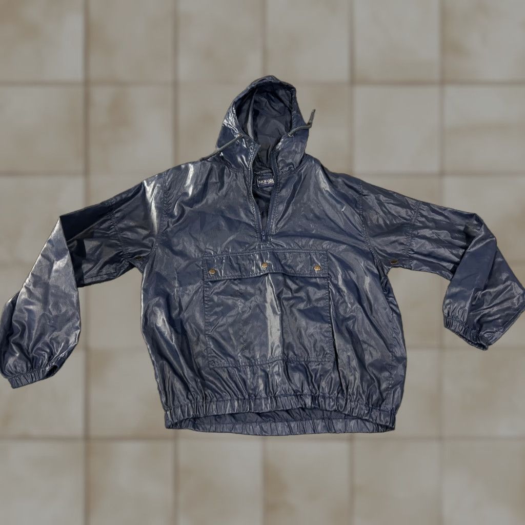 Izod VINTAGE IZOD Windbreaker Jacket Mens M Blue Lightweight Hooded Mid-Length Casual, 90s Style, Classic, Nylon, Zip, Regular Fit Size US M / EU 48-50 / 2 - 1 Thumbnail