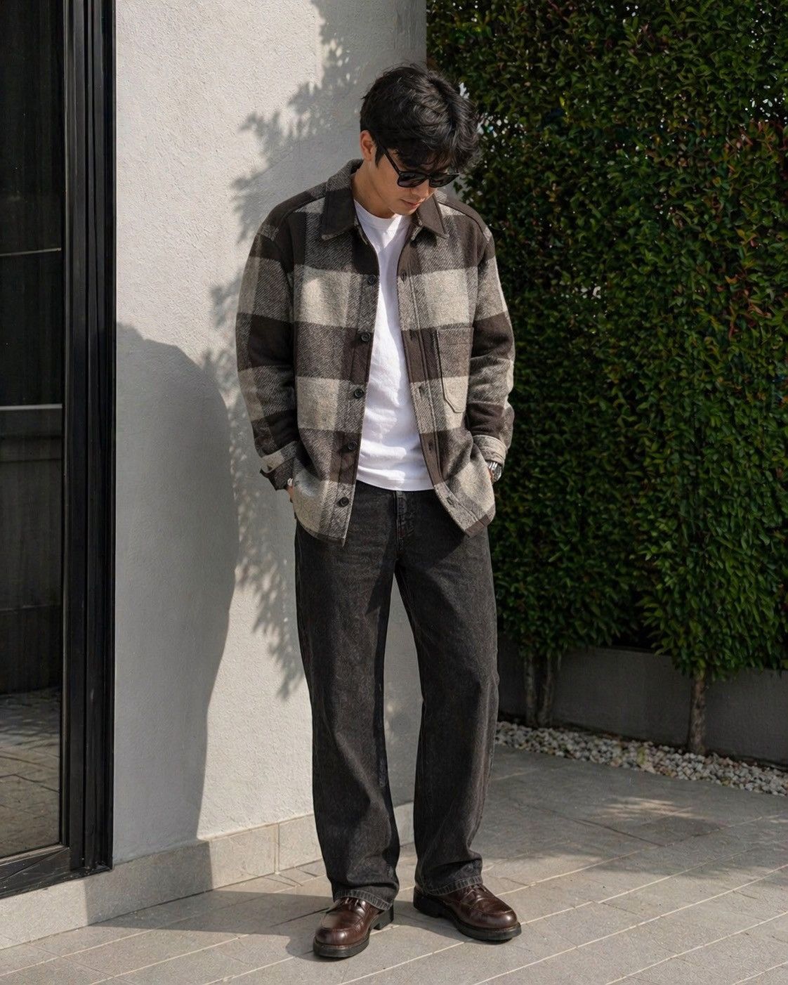 Uniqlo Uniqlo Heavy Wool Flannel Overshirt Buffalo Check Jacket Size US L / EU 52-54 / 3 - 1 Thumbnail