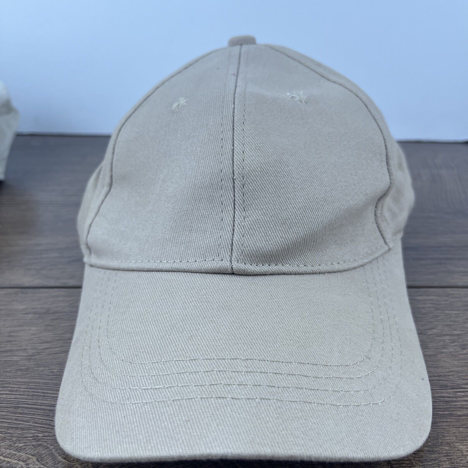Other Plain Tan Baseball Hat Tan Brown Hat Adjustable Adult Size H Size ONE SIZE - 1 Thumbnail