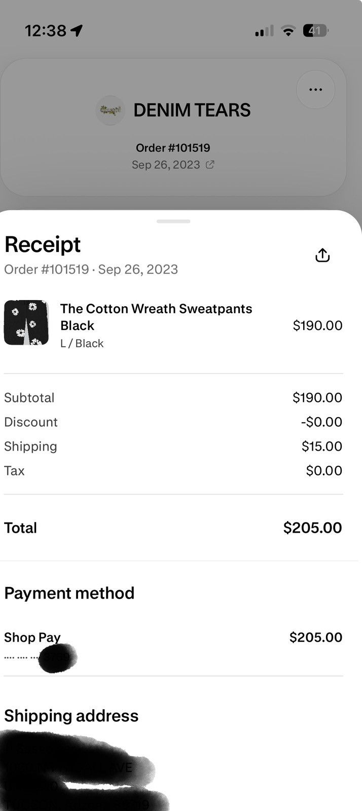 DENIM TEARS Denim Tears The Cotton Wreath Sweatpants - Black Size US 34 / EU 50 - 6 Thumbnail