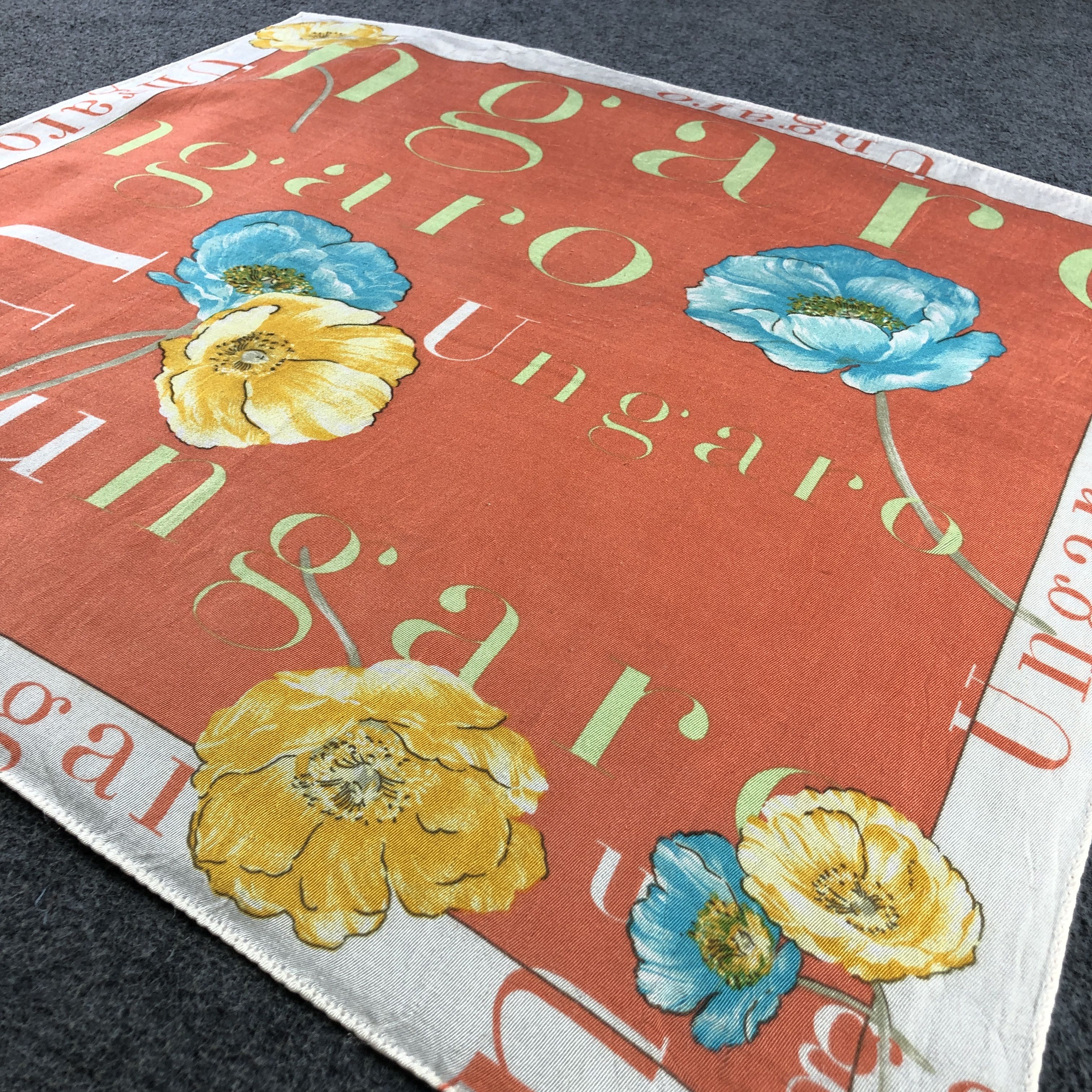 Ungaro Paris Ungaro Floral Silk Scarf M1067 Size ONE SIZE - 3 Thumbnail