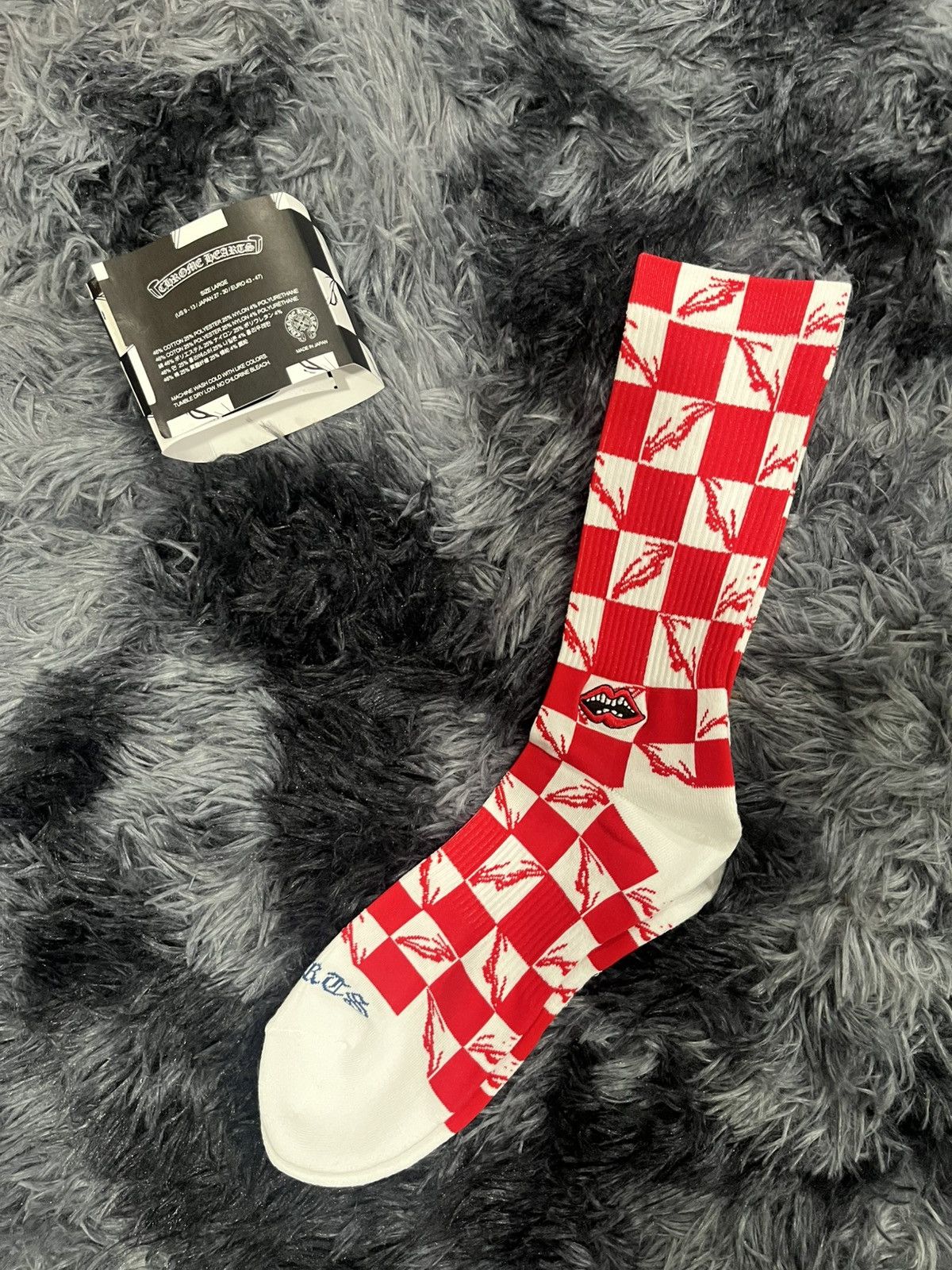 Pre-owned Chrome Hearts X Matty Boy 99 Eye Socks In Red