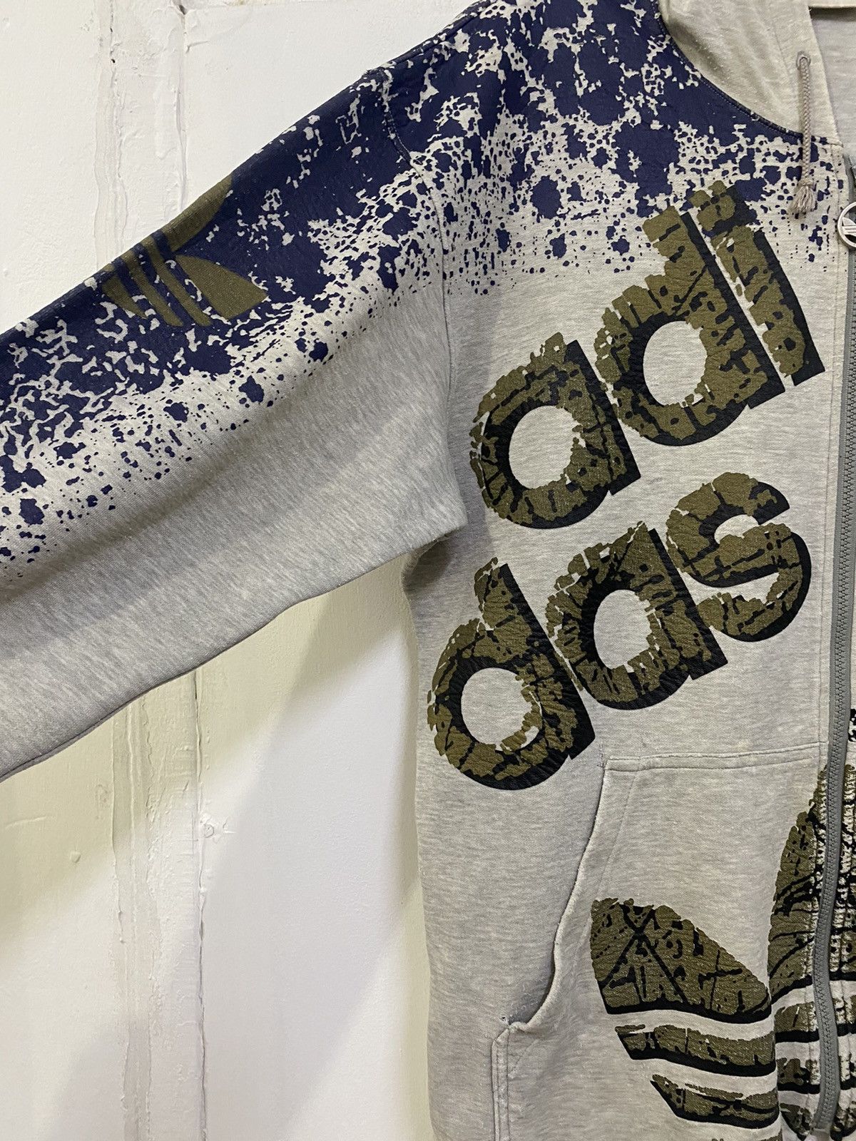 Adidas 💥VINTAGE 90 ADIDAS RUN DMC FULLY PRINTED ZIPPER HOODIE Size US L / EU 52-54 / 3 - 8 Thumbnail