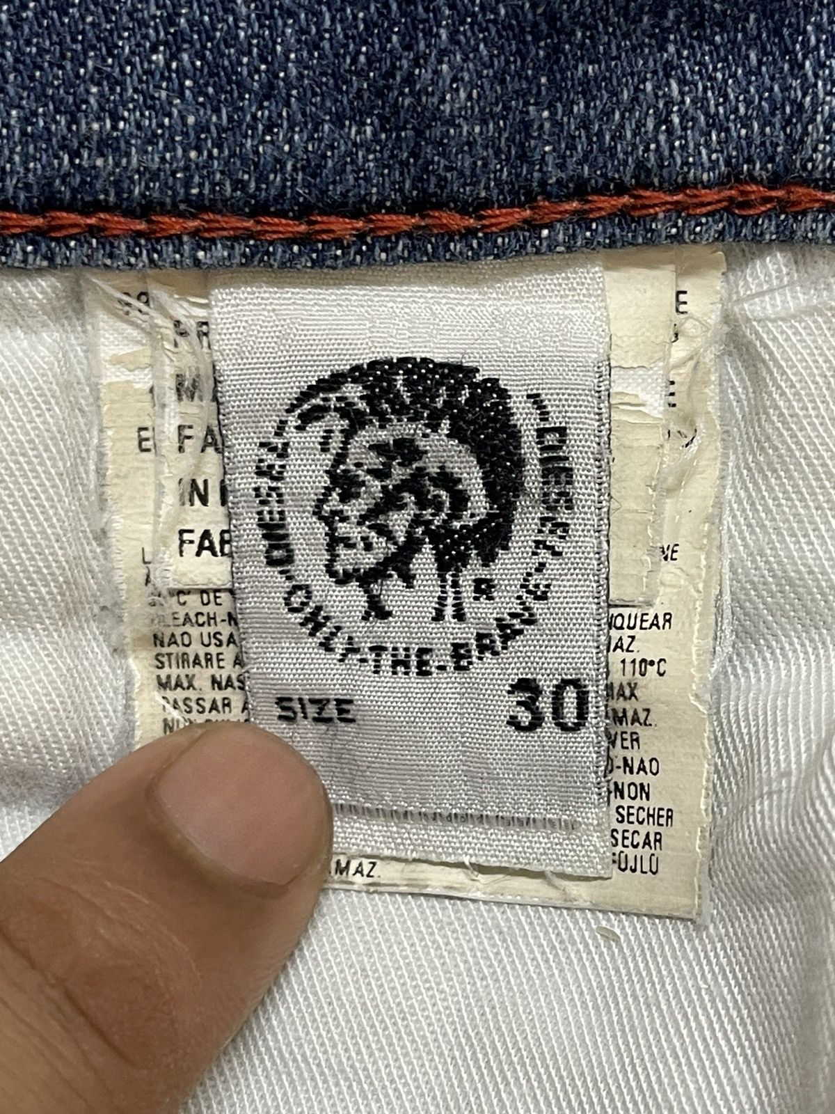Diesel Vintage Diesel Industry Faded Wash Style Wide Leg Jeans Size US 30 / EU 46 - 9 Thumbnail