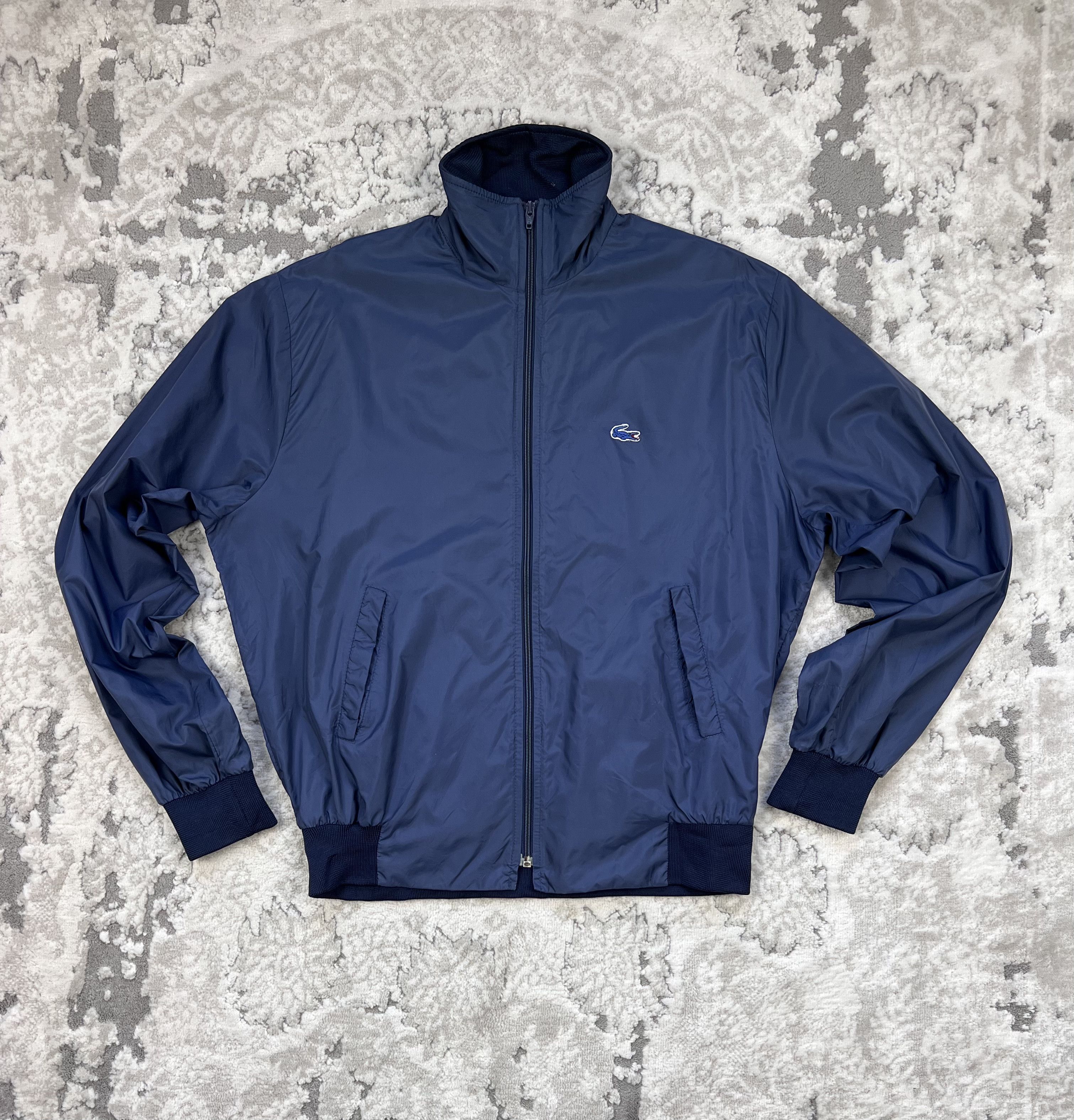 Vintage IZOD Lacoste Windbreaker Jacket XL Blue Crocodile