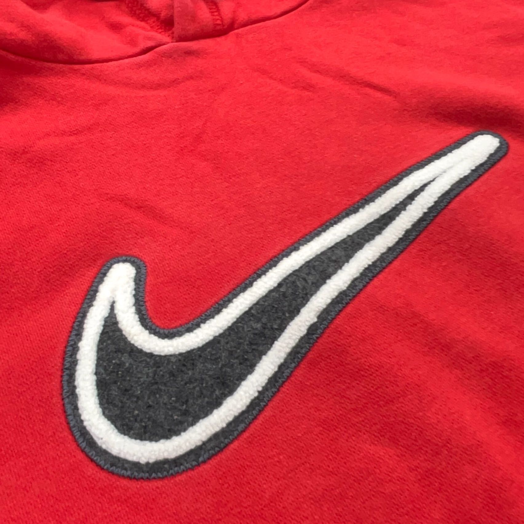 Nike VINTAGE Nike Hoodie Men Large Red Sweatshirt Sweater Big Center Swoosh Y2K 00s C Size US L / EU 52-54 / 3 - 4 Thumbnail
