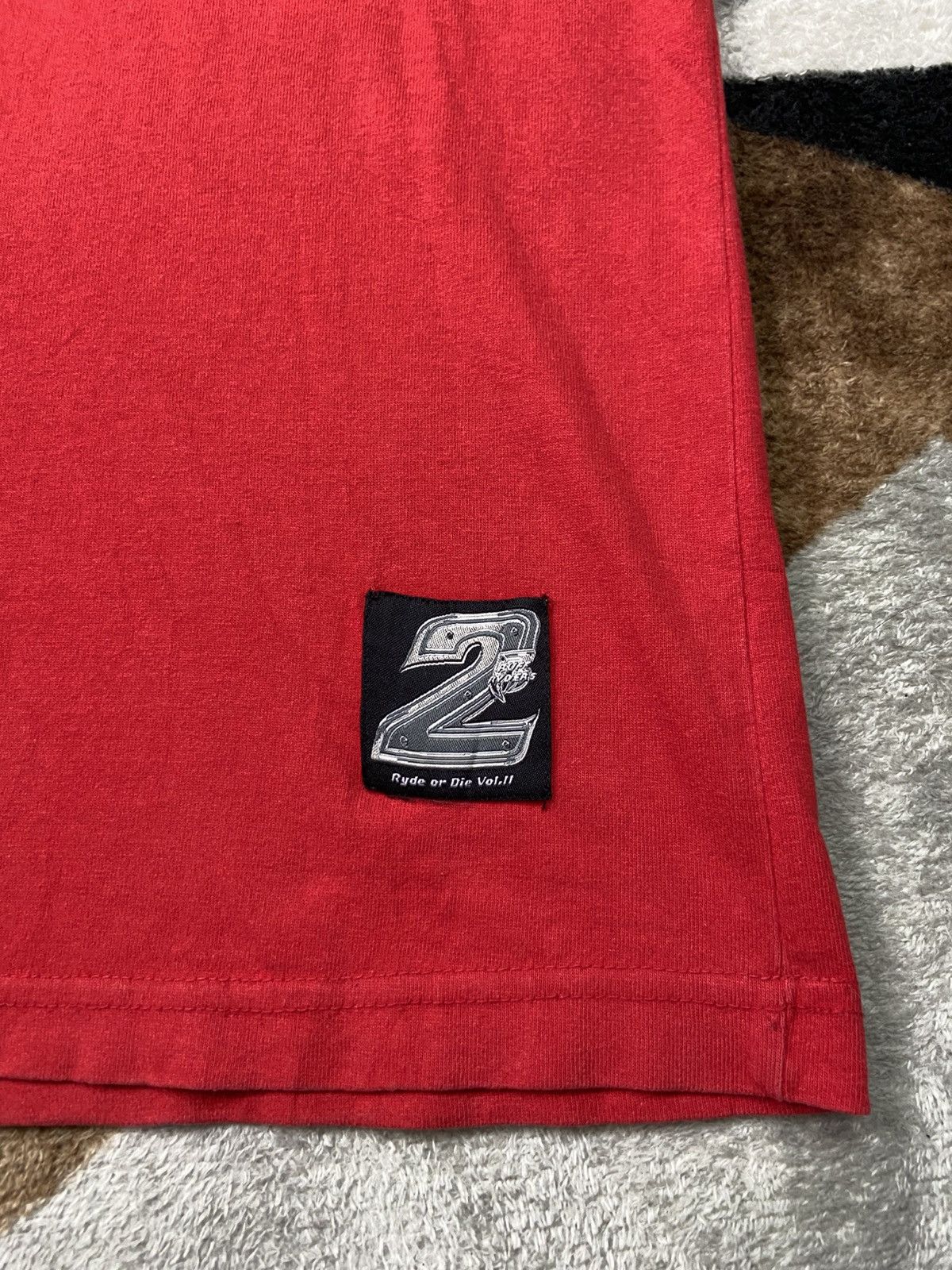 Ruff Ryders Vintage 2000s Ruff Ryders Ryde or Die Tee Red HipHop Crew OG Size US XL / EU 56 / 4 - 5 Thumbnail