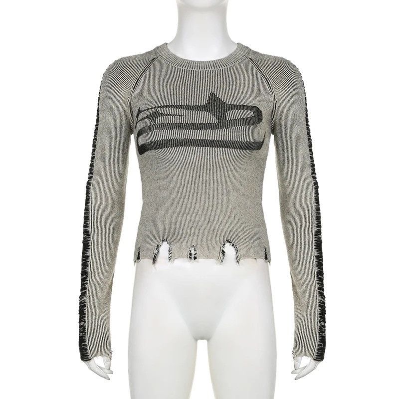Japanese Brand Women Long Sleeve Jumpers Ripped Vintage Sweater Size S / US 4 / IT 40 - 6 Thumbnail
