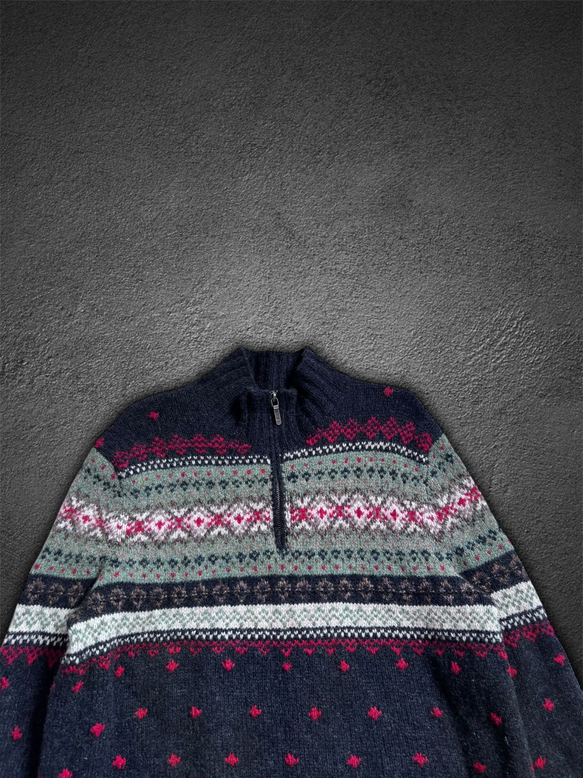 Polo Ralph Lauren Vintage Lauren Ralph Lauren Quarter Zipper Sweather Size US M / EU 48-50 / 2 - 2 Thumbnail