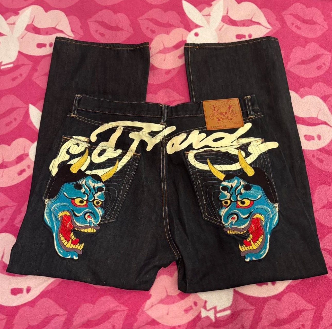 Ed Hardy Vintage Ed Hardy Embroidered Denim Jeans Size US 40 / EU 56 - 1 Thumbnail