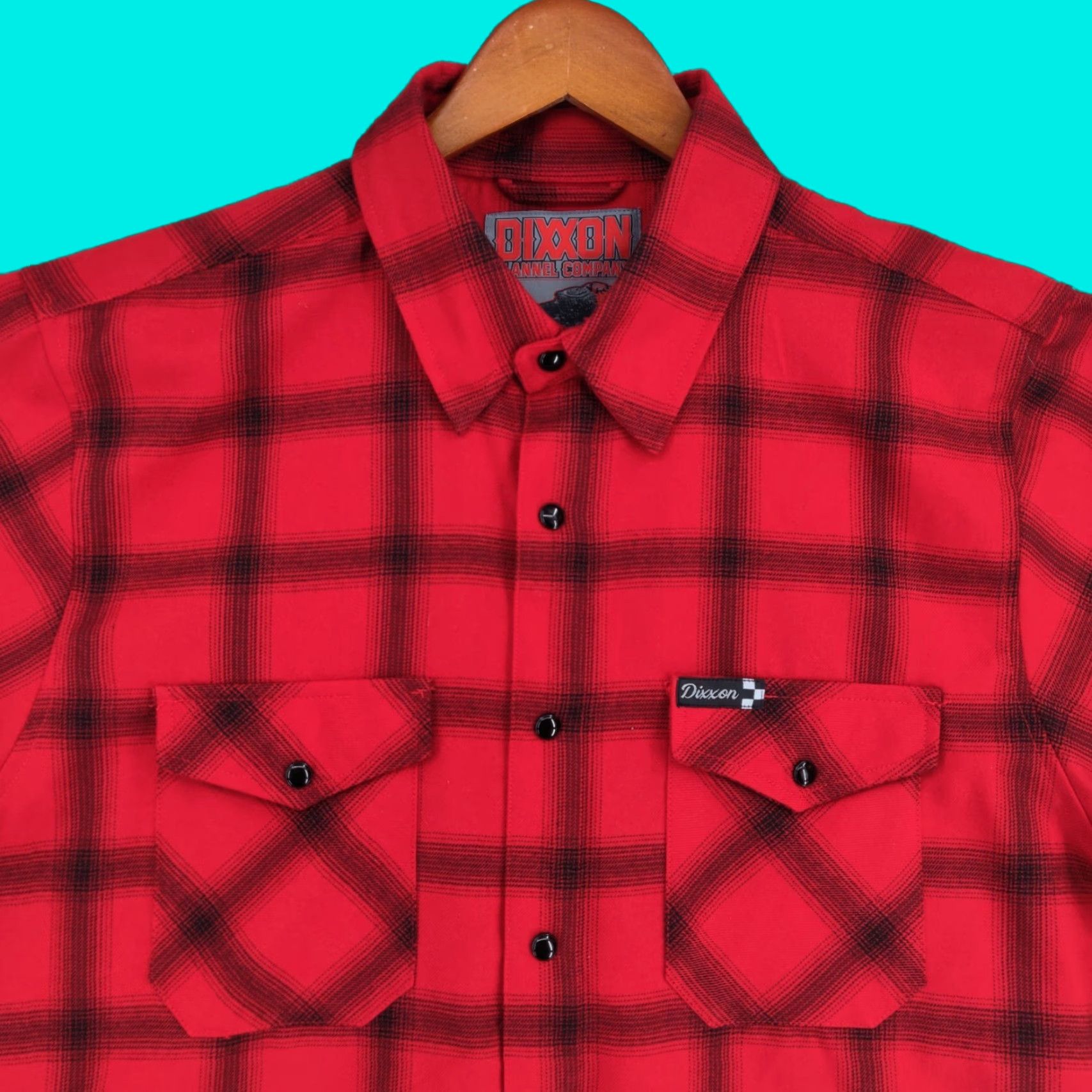 Vintage Dixxon The Stroker Shirt Mens L Red Plaid Long Sleeve Button-Up Pocket Snap Size US L / EU 52-54 / 3 - 1 Thumbnail