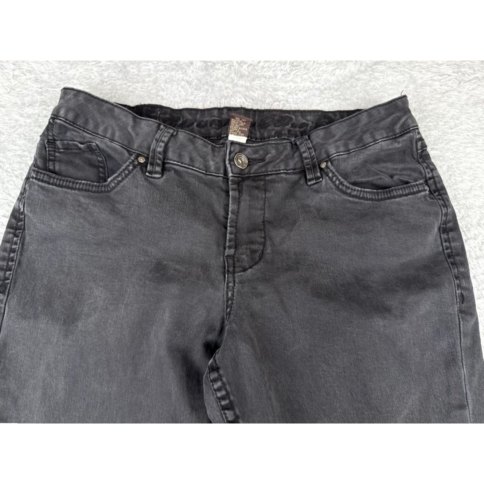 Denime VINTAGE Christopher Blue Jeans Women 10 Flared Denim Pants Black Cotton Blend Stretch Inseam 30 in Size 32" / US 10 / IT 46 - 4 Thumbnail