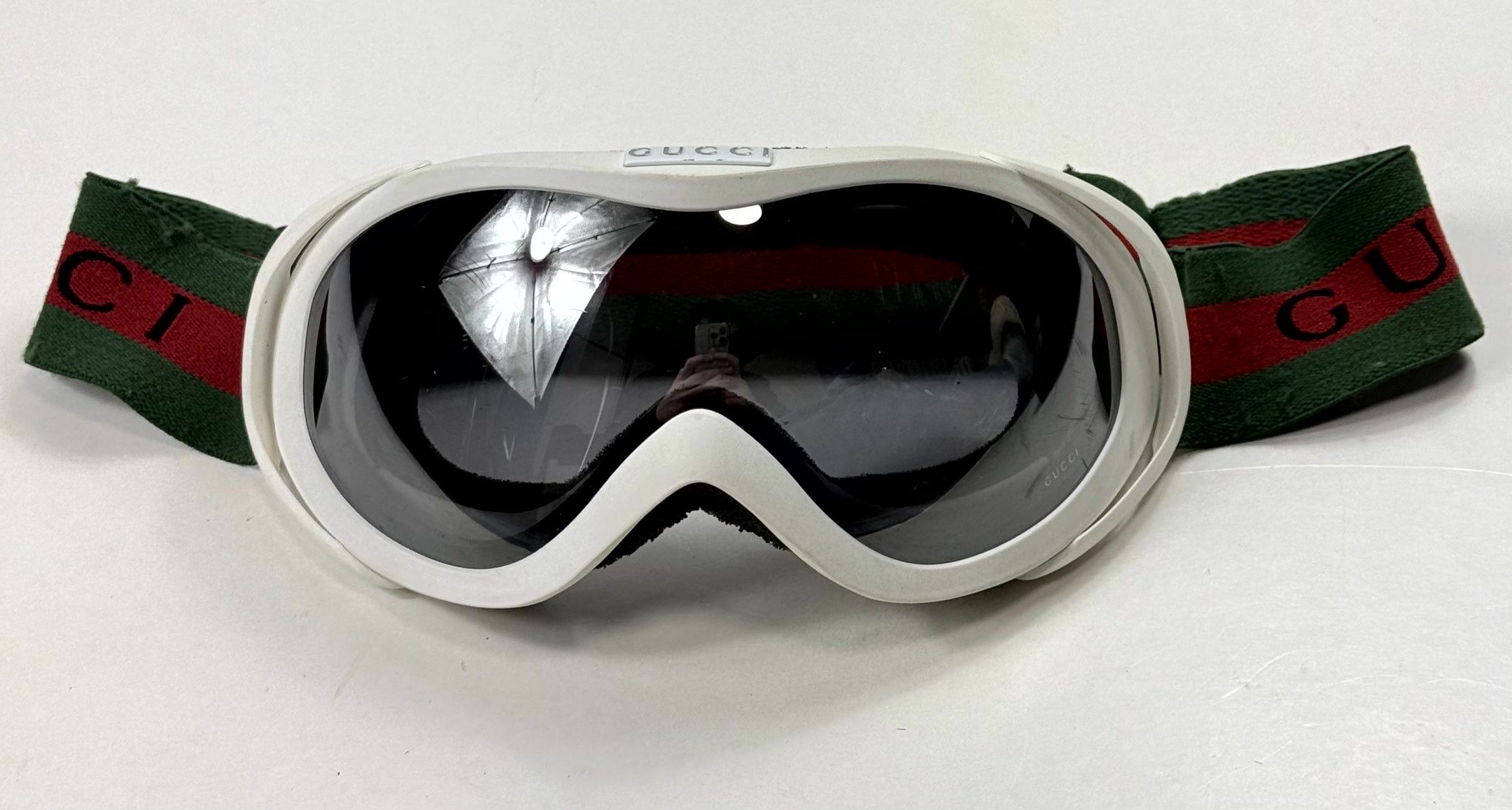 Gucci NEW GUCCI GG1210S Green Logo Mirrored Ski Goggles  display picture 1