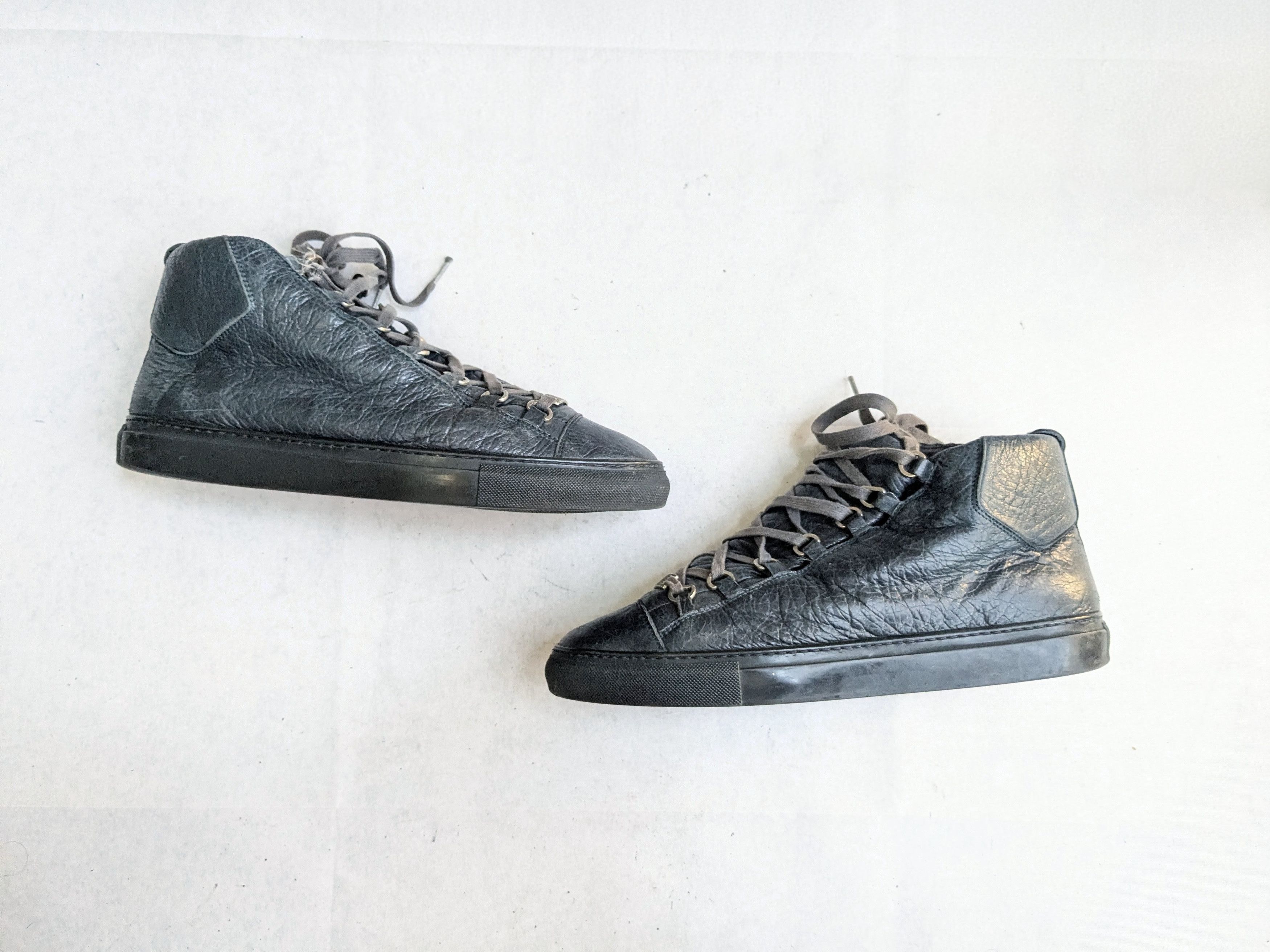 Balenciaga Arena Sneakers Navy Blue 11 High Tops Leather