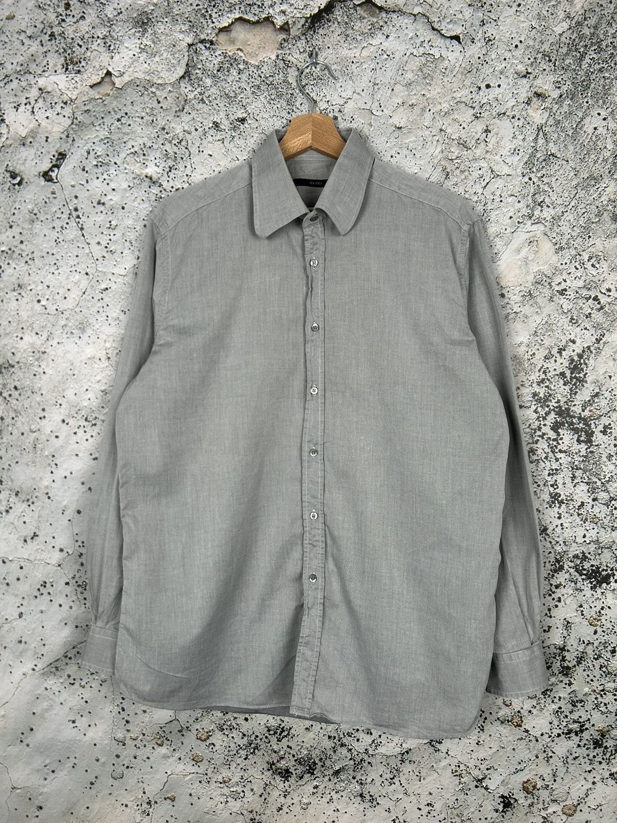 Designer Gucci Grey Shirt Designer Luxury Premium Basic Minimalist Size US L / EU 52-54 / 3 - 1 Thumbnail