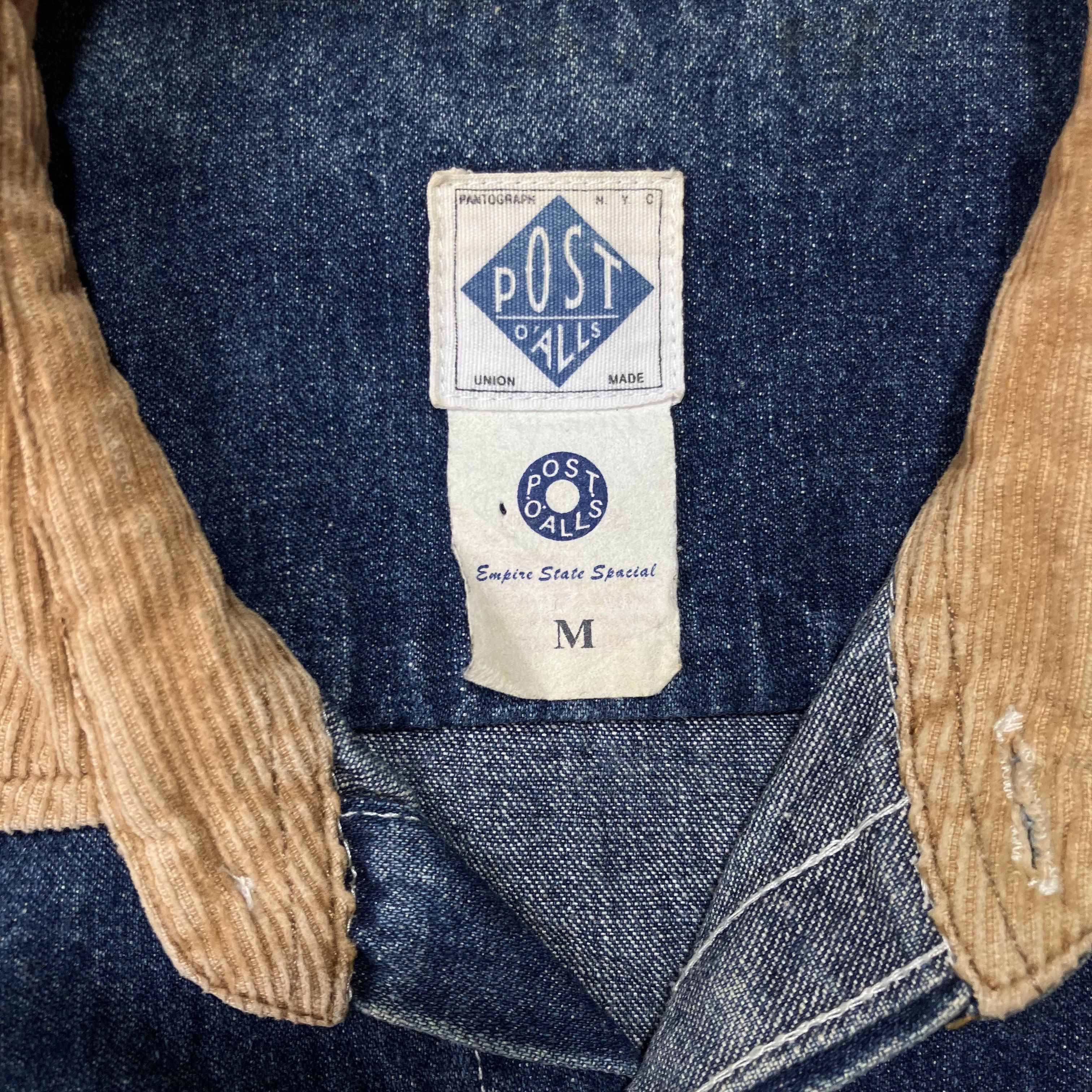 Post Overalls Post Overalls corduroy collar blue indigo denim shirt Size US M / EU 48-50 / 2 - 4 Thumbnail