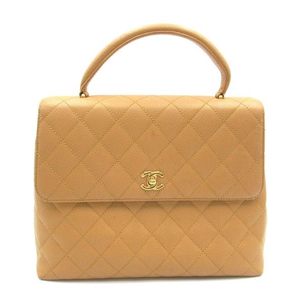 image of Chanel Cc Caviar Kelly Handbag in Beige, Women's