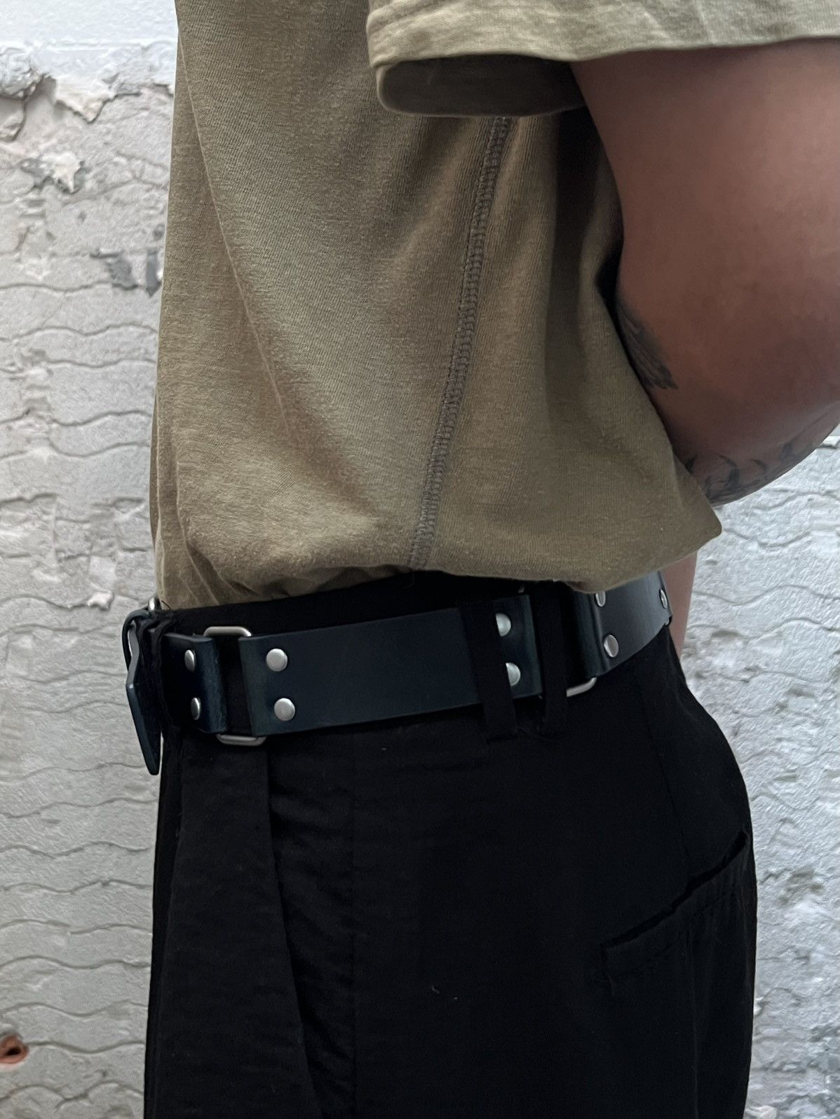 Marithe + Francois Girbaud Very Rare Marithé + François Girbaud Leather Belt Size 32 - 9 Thumbnail
