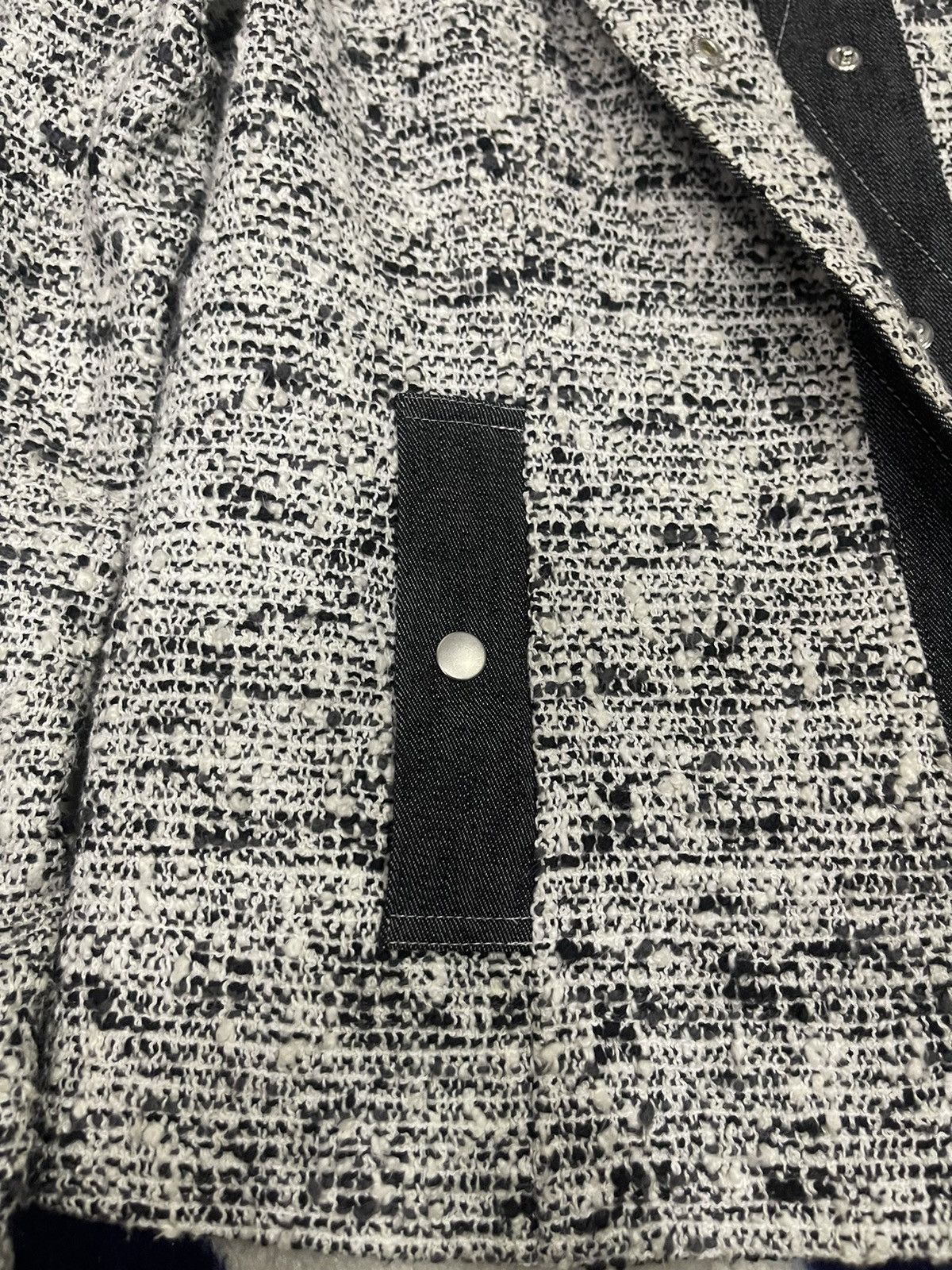 Japanese Brand Bellevoix Button Tap Tweed Jacket (15) Size M / US 6-8 / IT 42-44 - 7 Thumbnail