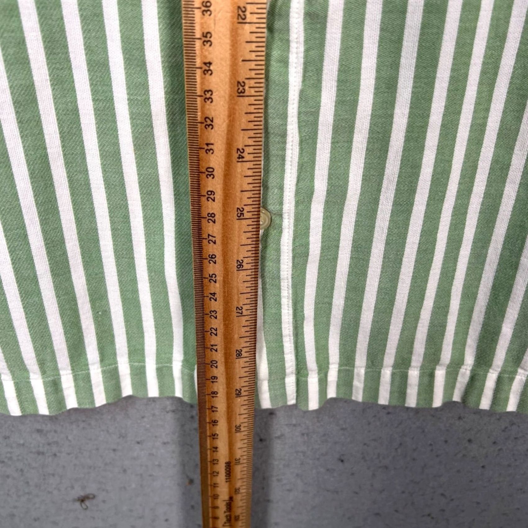 Scotch & Soda Scotch & Soda Shirt Mens Medium Green & White Striped Short Sleeve Button-Up Shirt Size US M / EU 48-50 / 2 - 6 Thumbnail