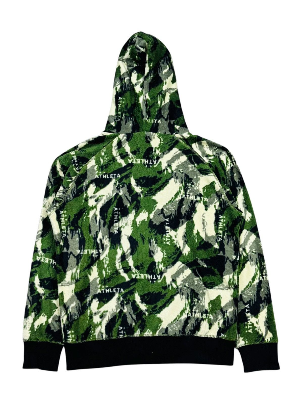 Le Grande Bleu (L.G.B.) 2000s Athleta Japan - LSD Camo Fleece Zip Hoodie Size US M / EU 48-50 / 2 - 2 Thumbnail