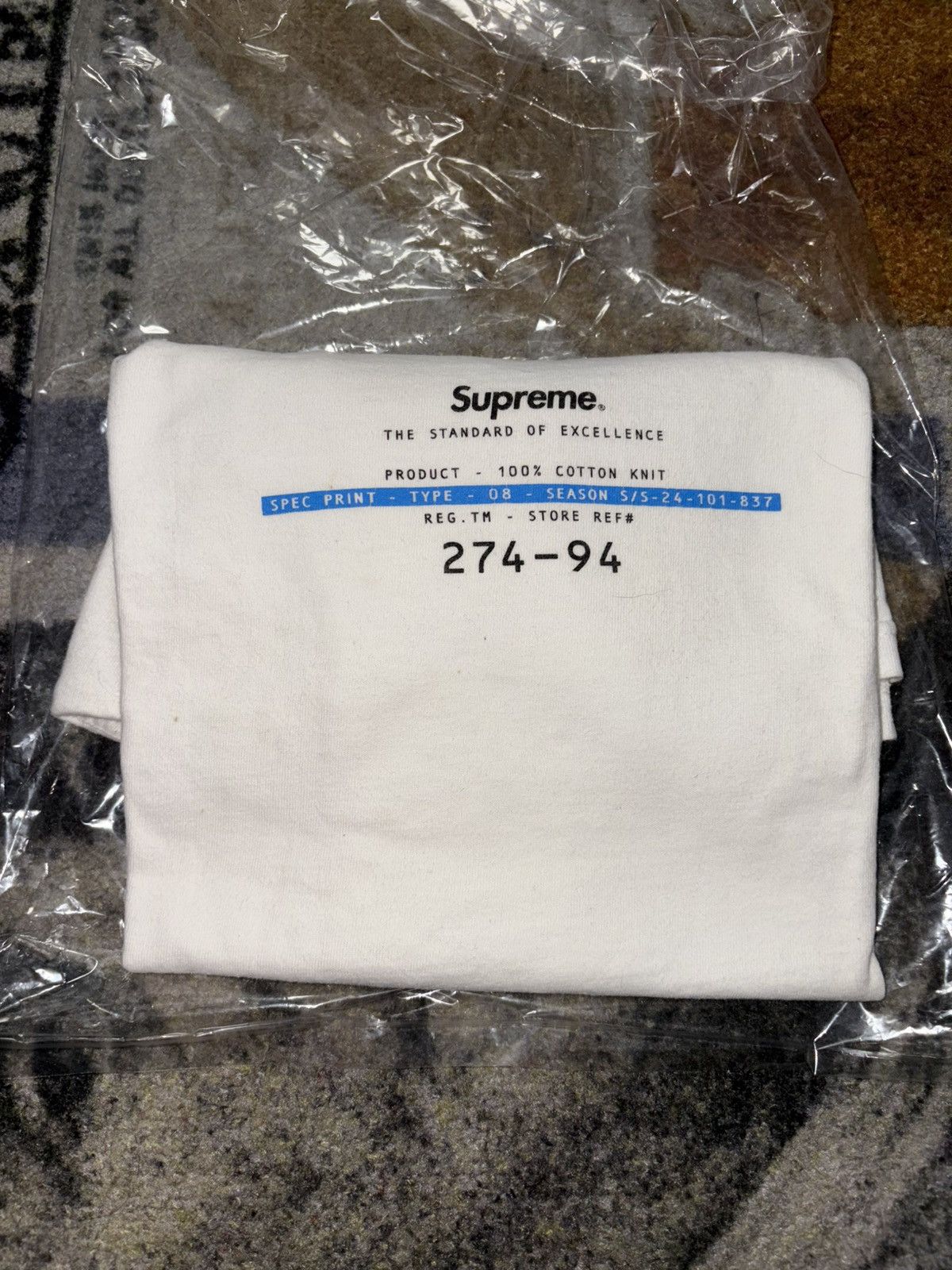 Supreme Supreme Standard Tee White Size US M / EU 48-50 / 2 - 1 Thumbnail