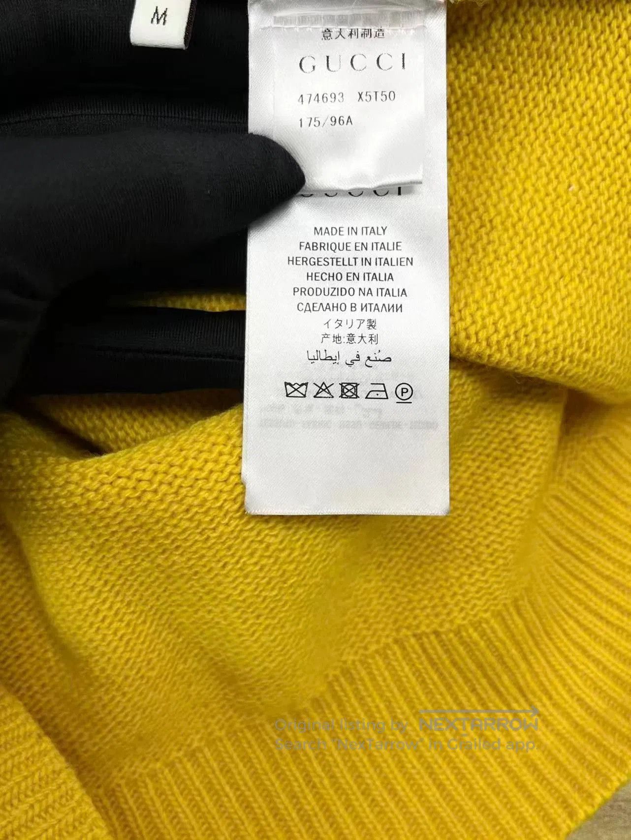 gucci loved colorful tiger logo knit sweater.