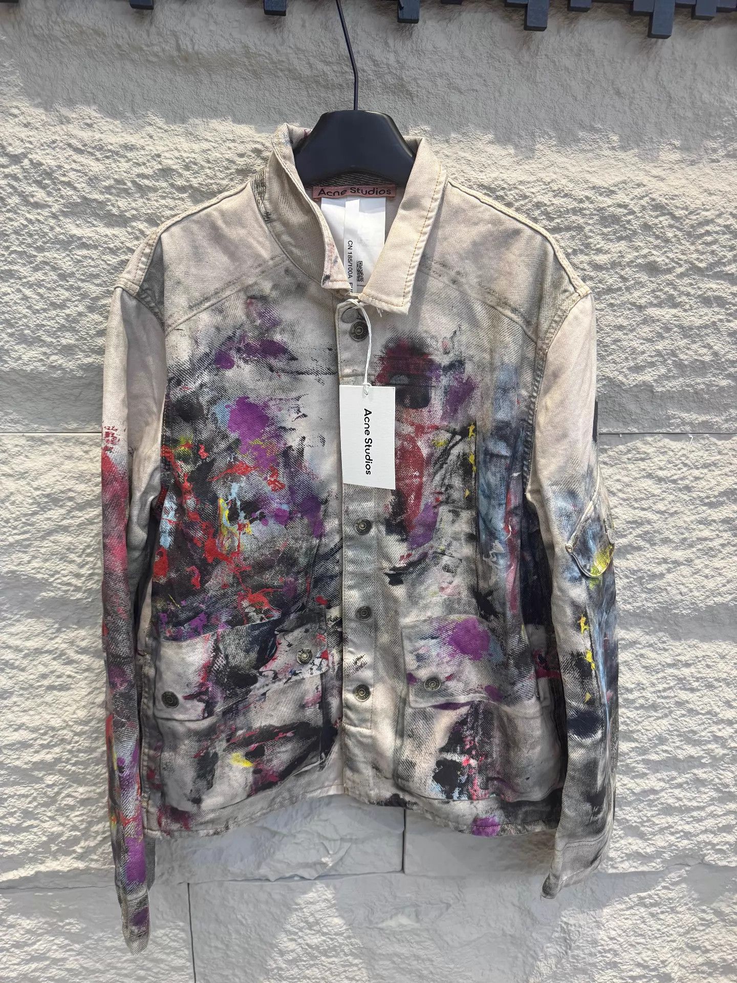 Acne Studios Acne Studios Denim Jacket Unisex Splatter Distressed EUR50 Size US M / EU 48-50 / 2 - 1 Thumbnail
