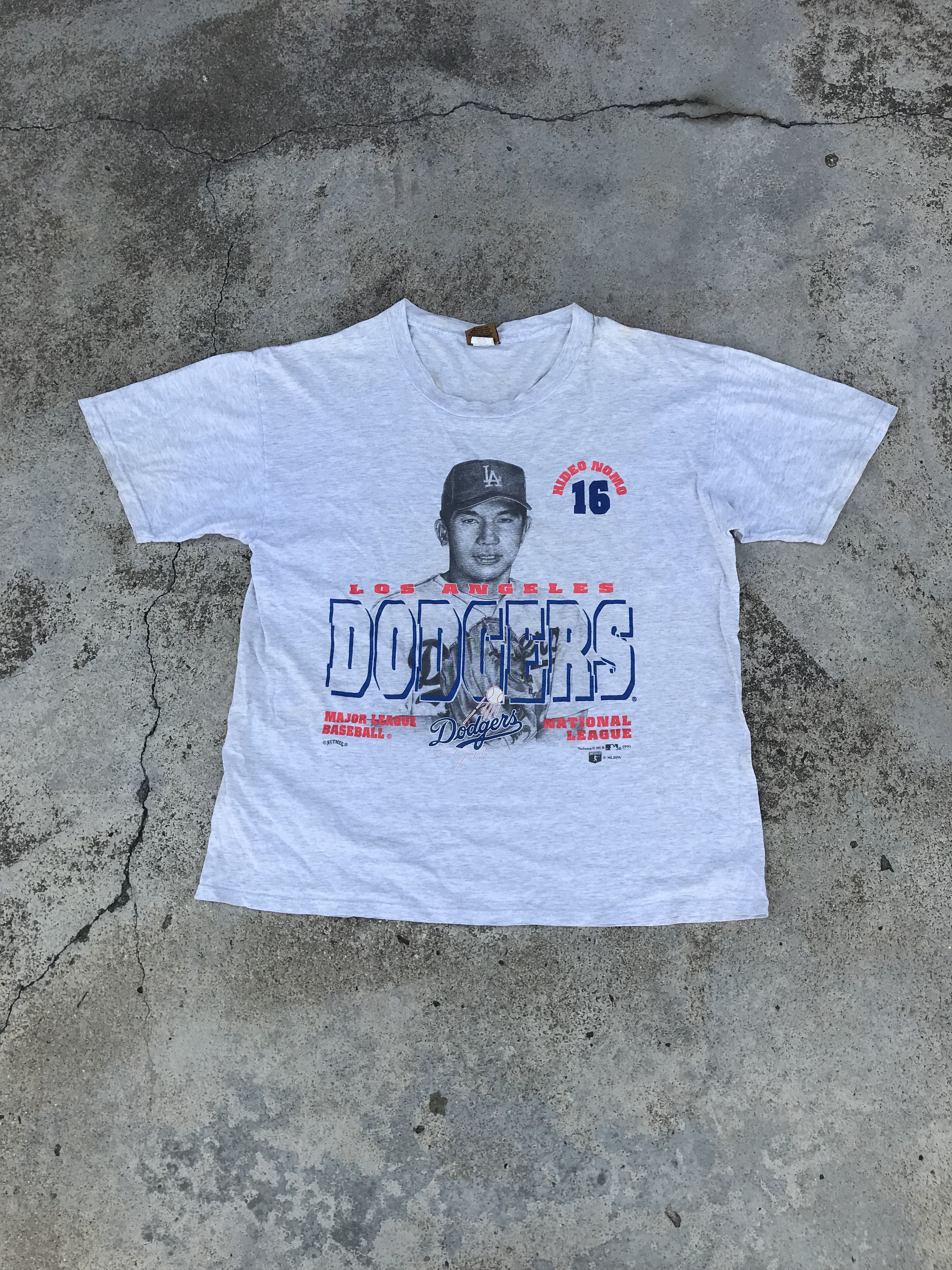 image of Los Angeles Dodgers x Nfl 1993 Nutmeg Players Edition Shirts in Grey, Men's (Size XL)