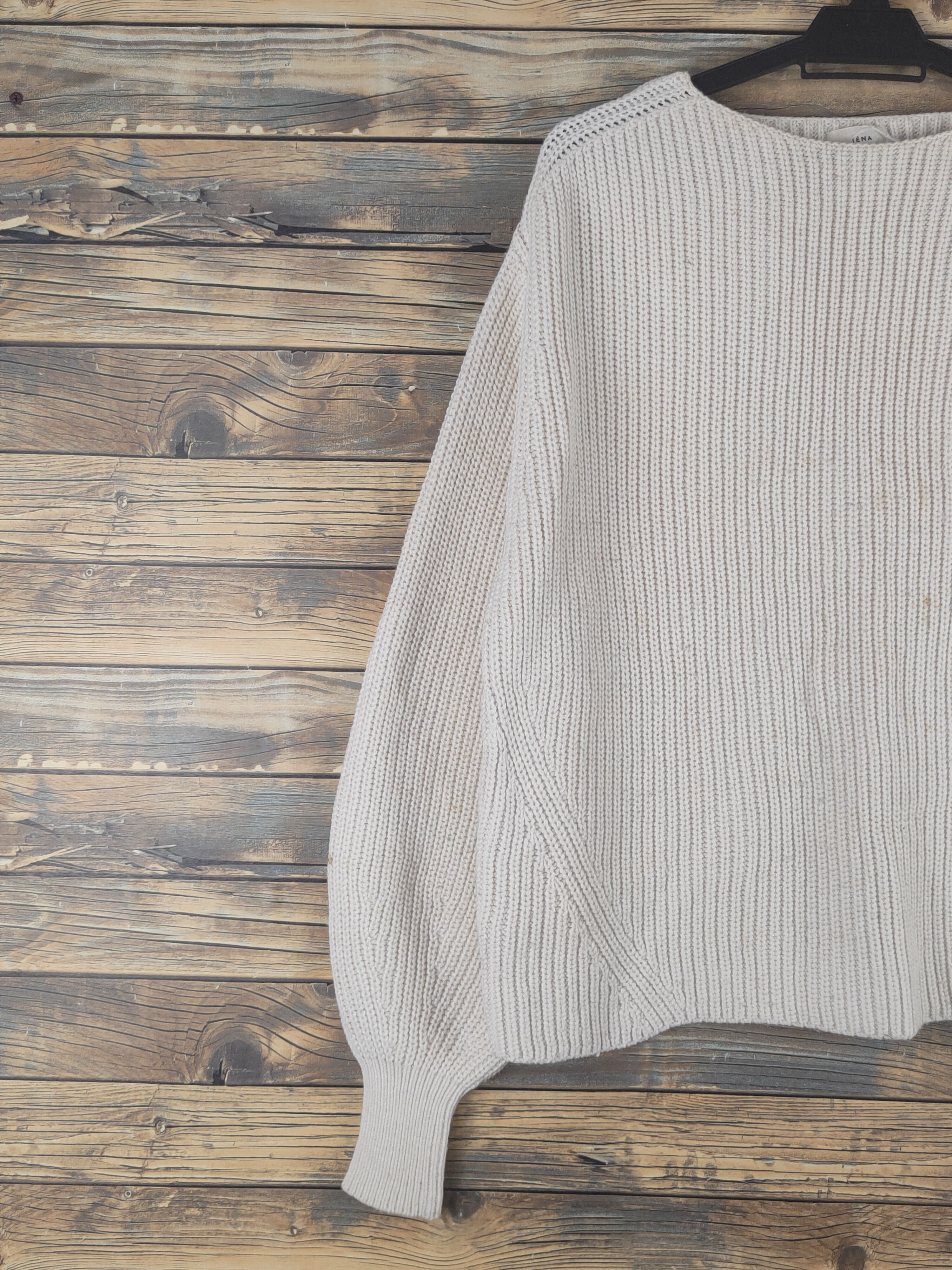 Vintage Iena Cream Knitwear Sweatshirts #W1213 Size L / US 10 / IT 46 - 3 Thumbnail