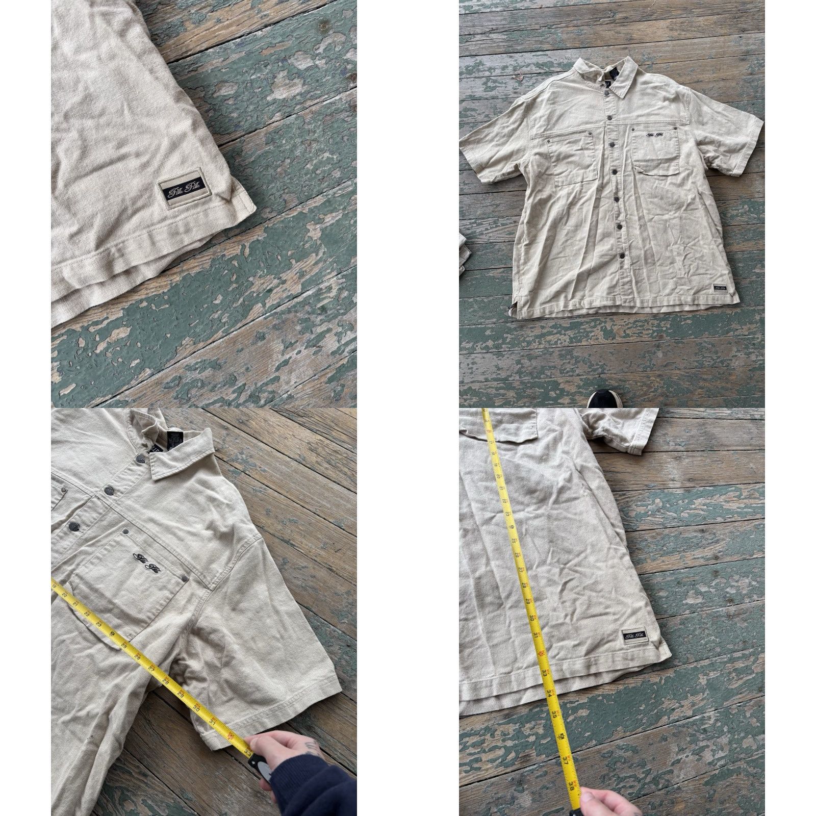 Pelle Pelle Vintage Pelle Pelle Set Mens 3XL Top and Shorts Linen Blend y2k Size US XXL / EU 58 / 5 - 9 Thumbnail