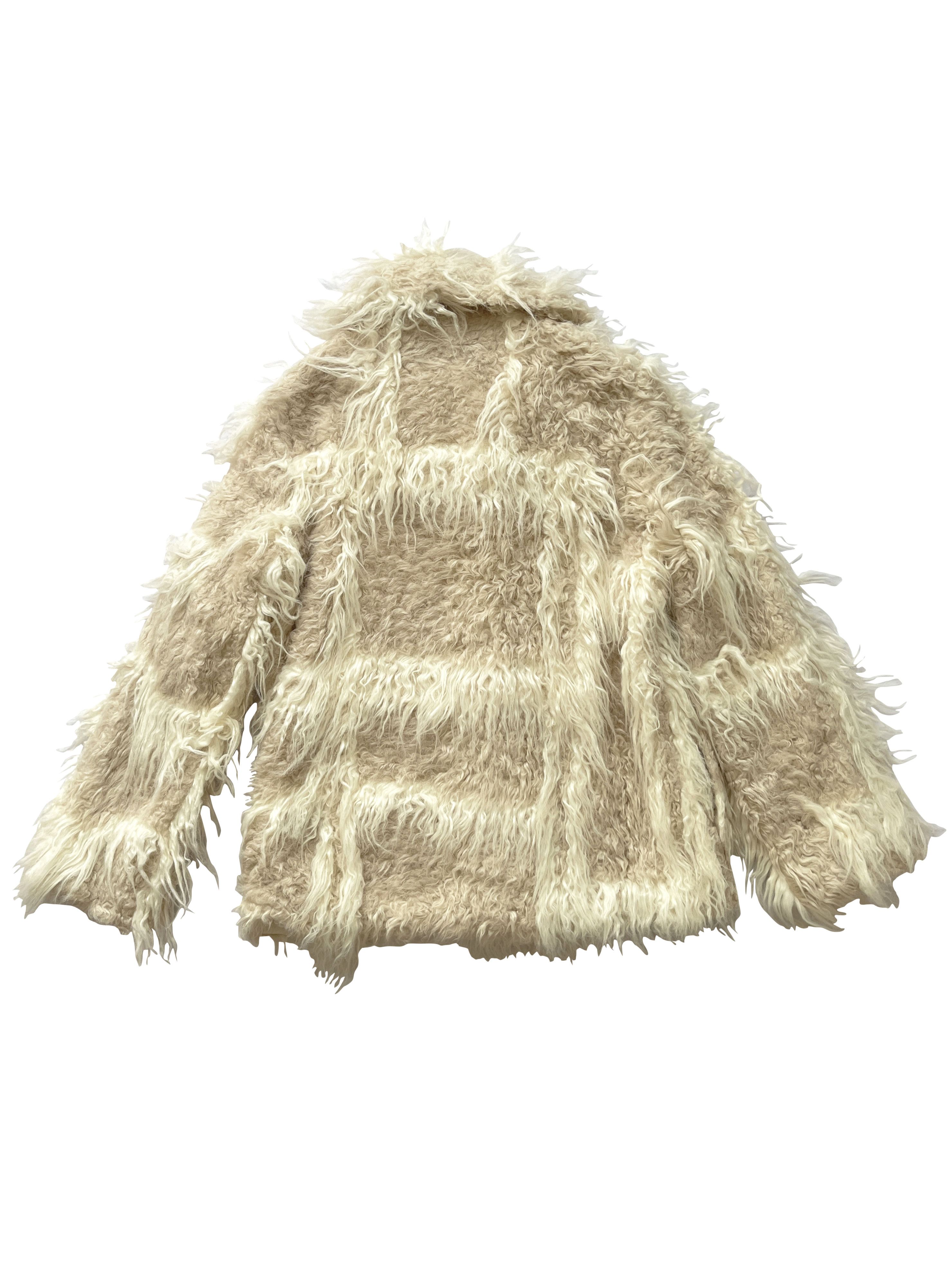 Helmut Lang ⚡️QUICK SALE⚡️Helmut Lang Plaid Shearling Faux Fur Jacket Size XS / US 0-2 / IT 36-38 - 2 Thumbnail
