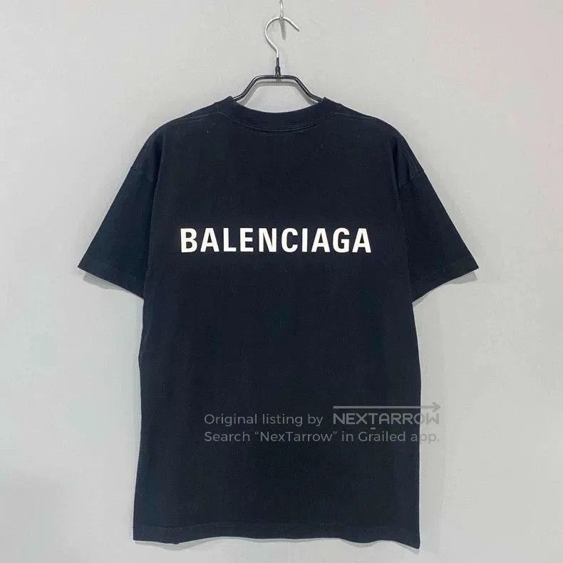 Balenciaga Balenciaga Black Logo Short Sleeve T. Size US S / EU 44-46 / 1 - 4 Thumbnail