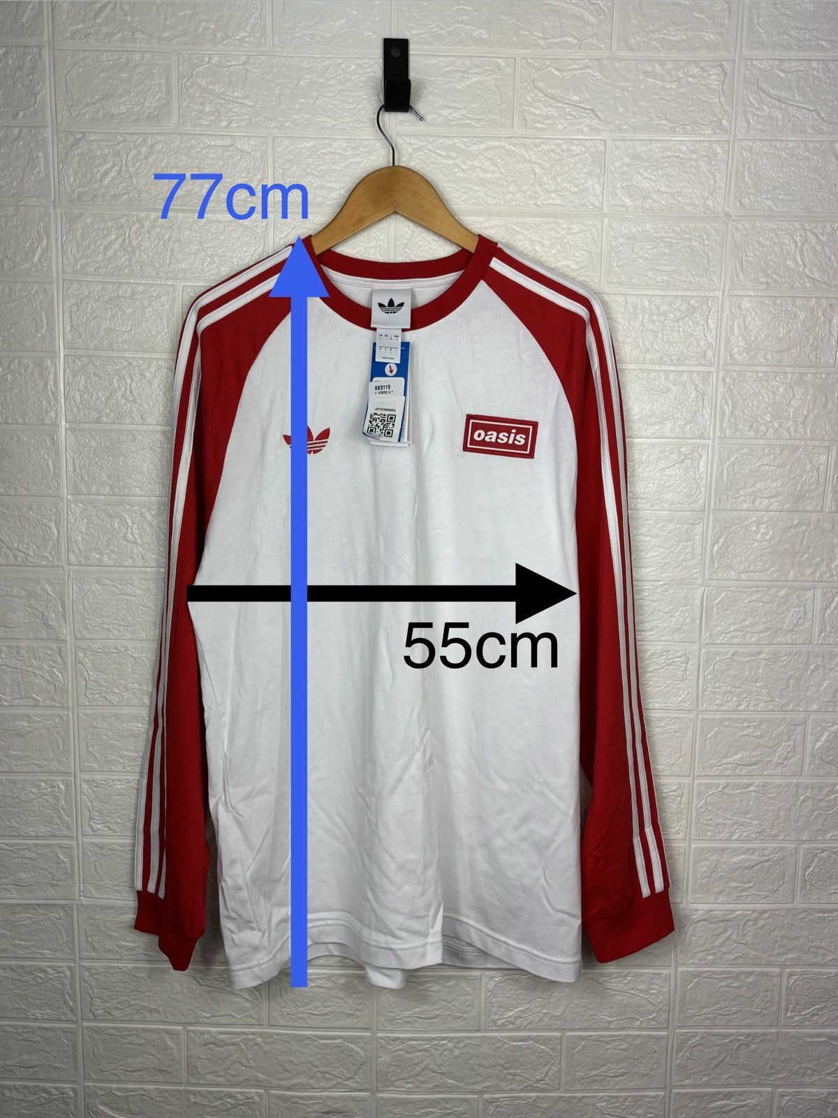 Adidas Adidas Oasis 25 Red & White Long-sleeved Adidas Shirt Size L Size US L / EU 52-54 / 3 - 2 Thumbnail