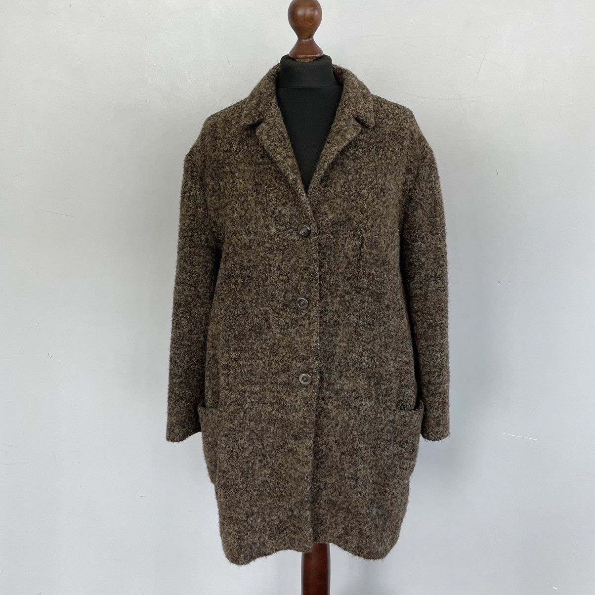 Designer × Jil Sander Wool cardi coat Jil Sander Brown wool alpaca size M Size M / US 6-8 / IT 42-44 - 1 Thumbnail