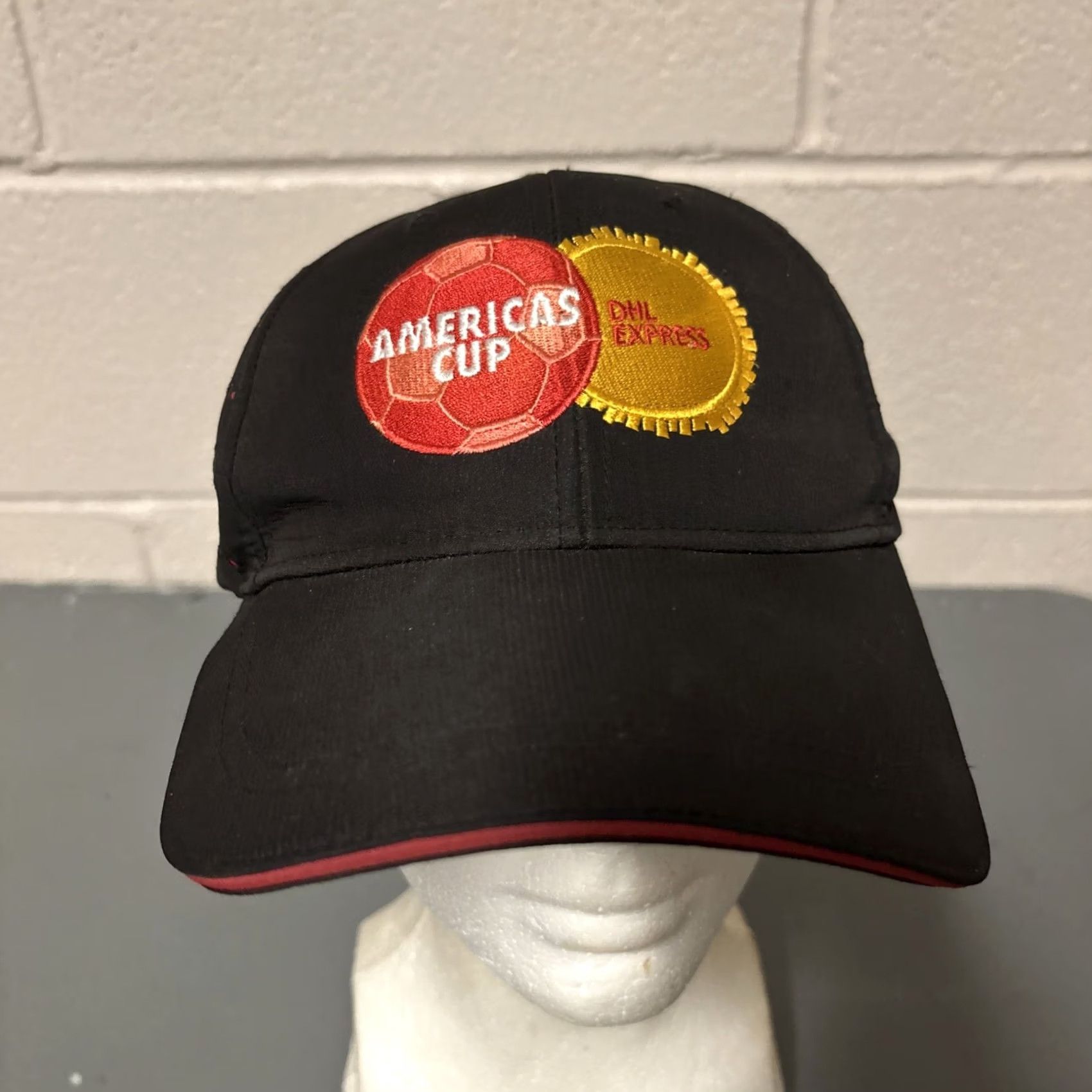 Express Cap America America’s Cup DHL Express Soccer Adjustable Strapback Cap Hat Men One Size Black Baseball Cap Size ONE SIZE - 3 Thumbnail