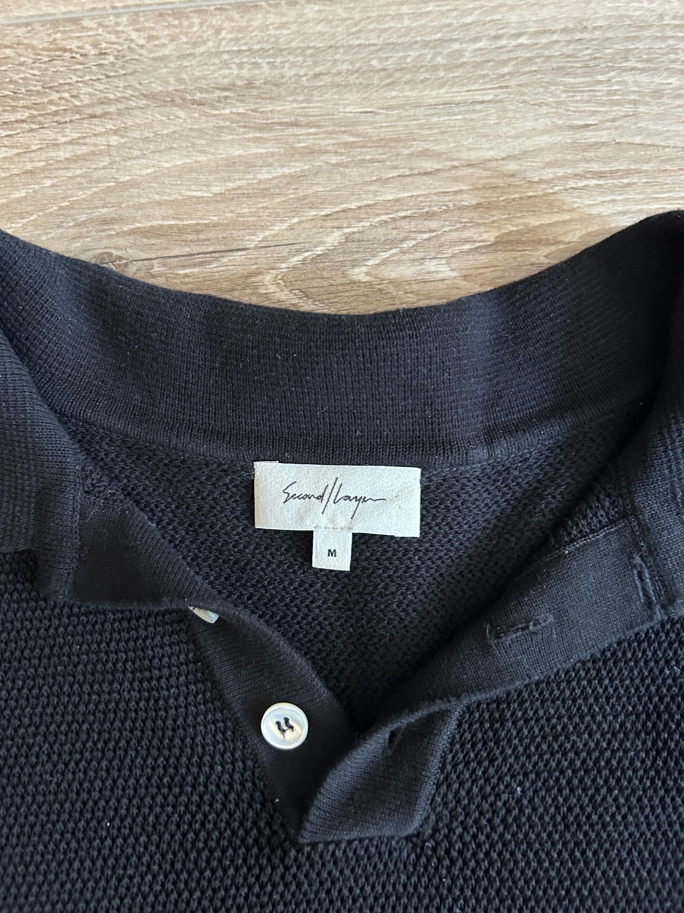 SSENSE × Second/Layer SSENSE Exclusive Black Polo Size US M / EU 48-50 / 2 - 5 Thumbnail
